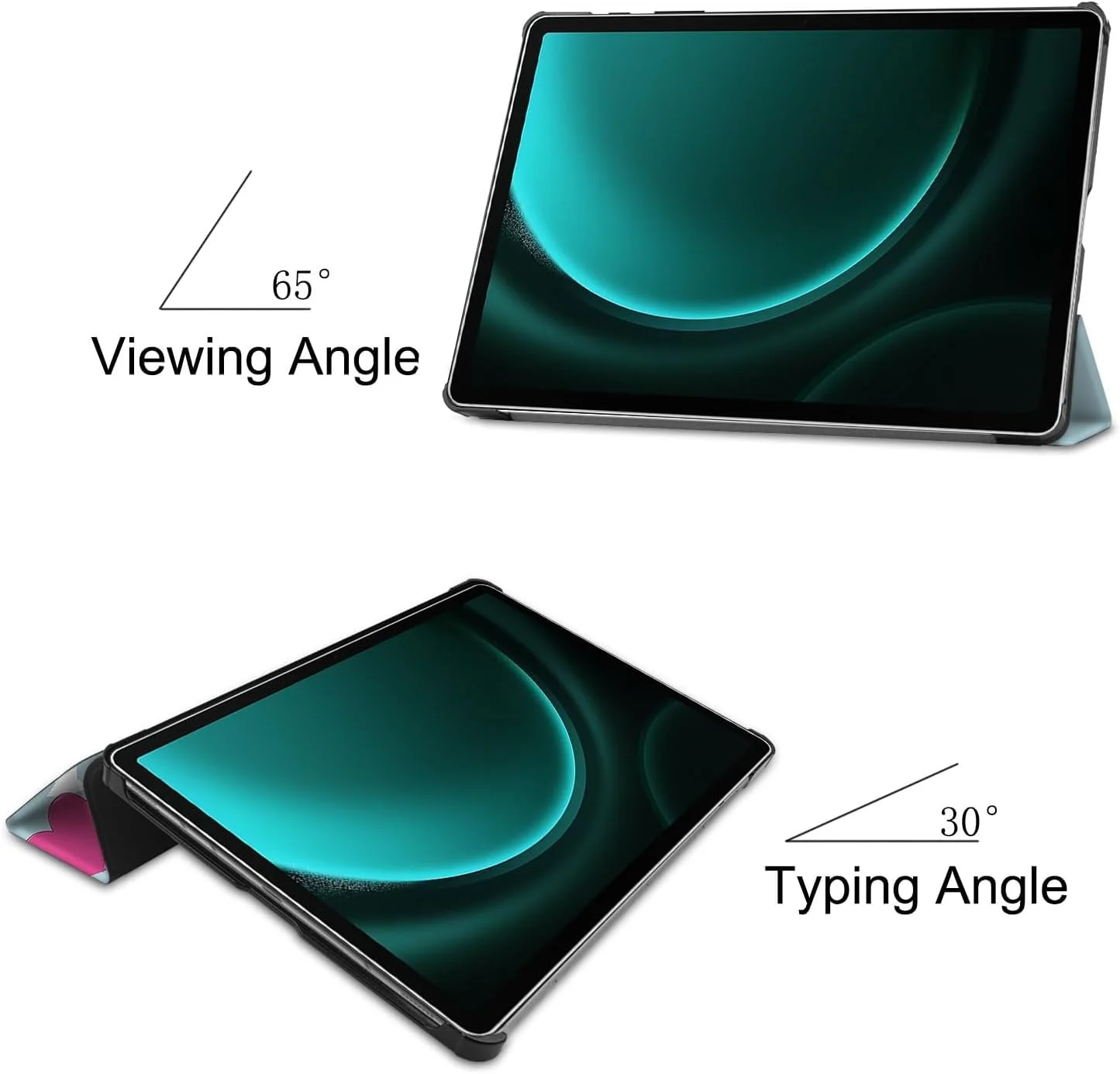 کیف تبلت SKEIDO مناسب برای تبلت سامسونگ گلکسی تب S10+ Plus 2024 / S9 FE+ / S9+ Plus 2023 سایز 12.4 اینچ، دارای جای قلم S، کیف چرمی ممتاز با قابلیت استند و عملکرد بیدار/خواب خودکار (طرح Unicorn)