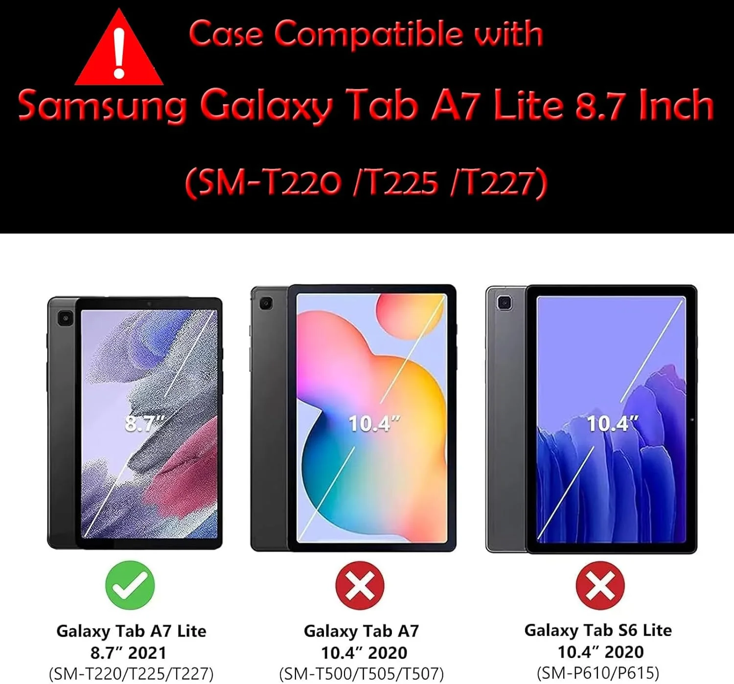 کیف محافظ کودکانه A-BEAUTY سازگار با تبلت سامسونگ گلکسی تب A7 لایت 8.7 اینچ (SM-T220 /T225 /T227)، کاور سیلیکونی ضد ضربه با طرح Melody به همراه پایه و بند شانه