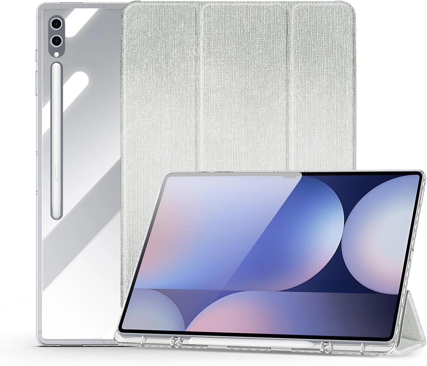 کاور سری Unid DUX DUCIS برای تبلت سامسونگ گلکسی تب S10 Ultra/S9 Ultra/S8 Ultra – کاور هوشمند باریک با پشت شفاف، استند سه تایی، قابلیت بیدار شدن/به خواب رفتن خودکار و جای قلم – سبز