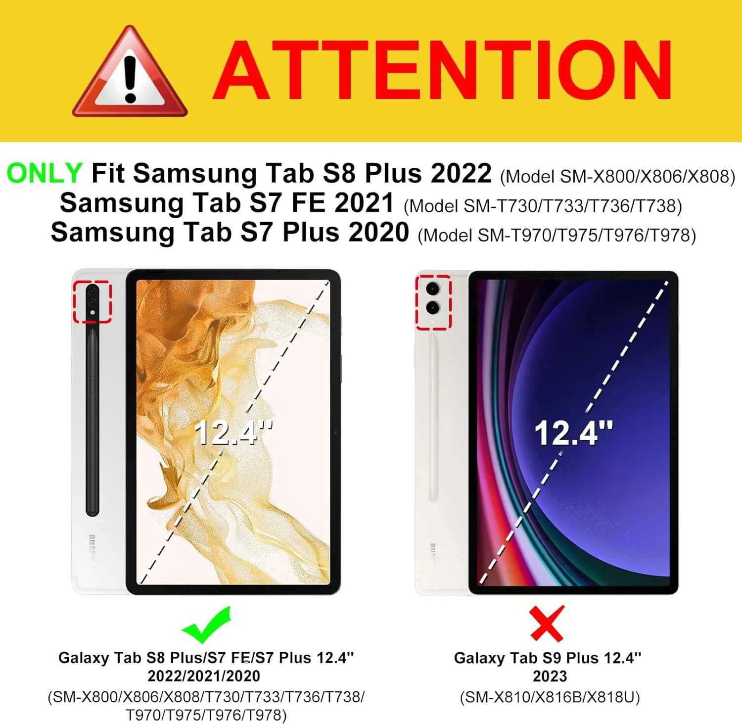 کیف باریک ترکیبی Fintie مناسب برای تبلت سامسونگ گلکسی تب S8 پلاس 2022 / S7 FE 2021 / S7 پلاس 2020 سایز 12.4 اینچ به همراه جای قلم S Pen، کاور ضد ضربه با پشت شفاف، قابلیت بیدار/خواب خودکار، یاسی بنفش