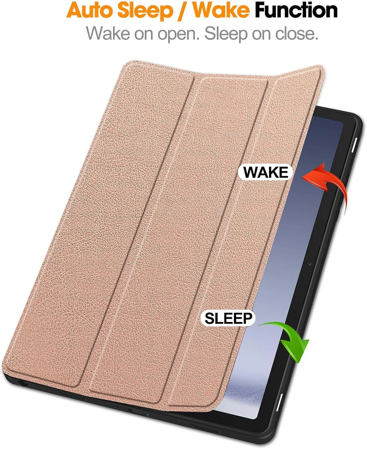 کاور هوشمند سازگار با تبلت سامسونگ گلکسی تب A9 پلاس، کاور هوشمند با جای قلم و پشت سیلیکونی نرم و محافظت کامل از بدنه، کاور با قابلیت بیدار/خواب خودکار برای سامسونگ گلکسی تب A9 پلاس (مشکی)