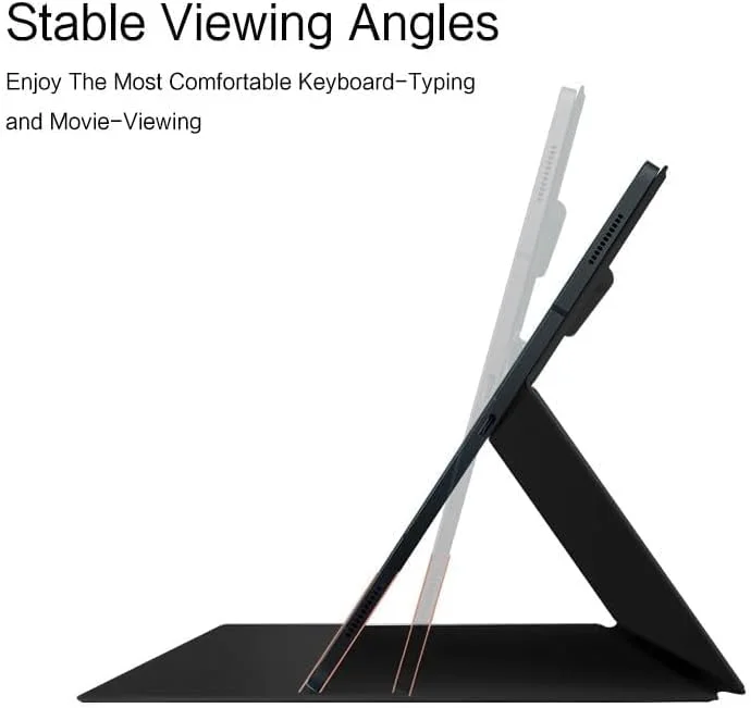 Gruattreay Compatible with Samsung Galaxy Tab S9 Ultra Case 14.6 inch Ultra Thin Smart Magnetic Cover With Pen Slot Leather Shell Sleep Wake-Up (Black)