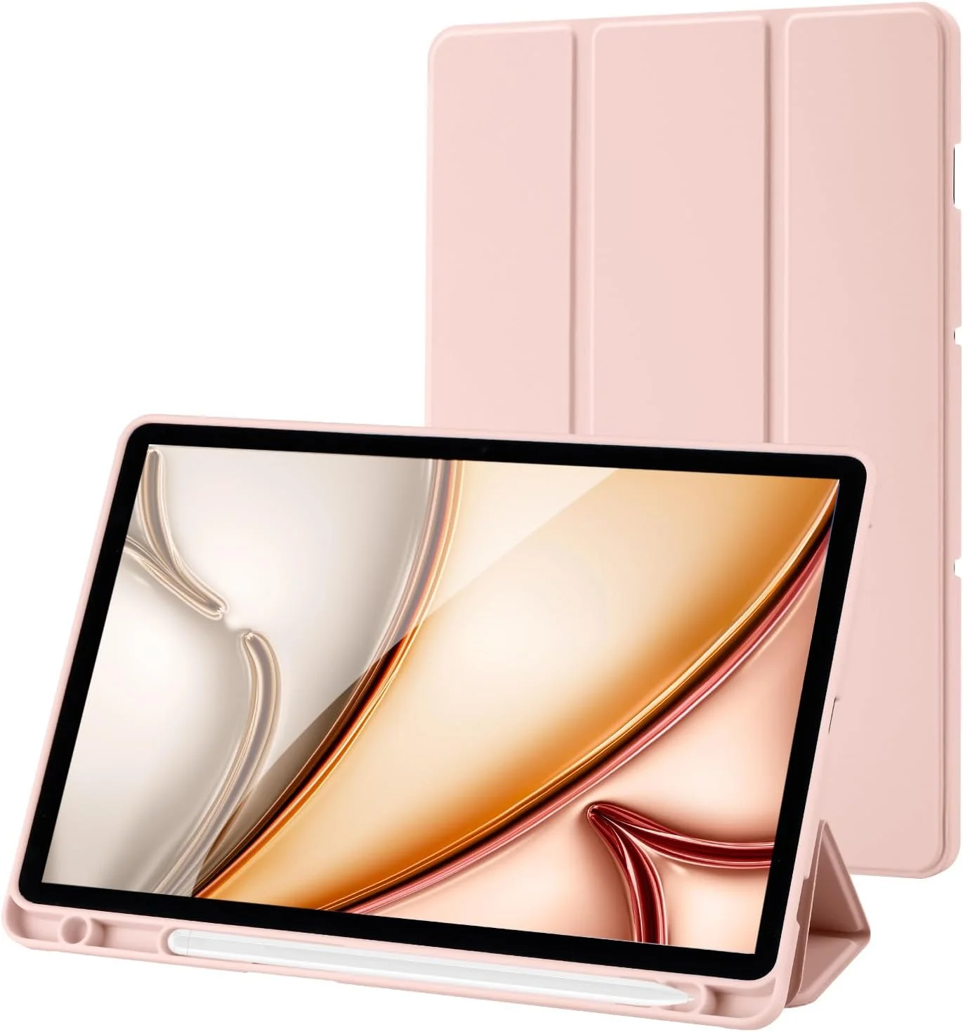 کاور پالکیتسی سازگار با تبلت سامسونگ گلکسی تب S9 سایز 11 اینچ مدل 2023، SM-X710/X716B/X718U، کاور با جای قلم S Pen، کاور محافظ سه لایه با قابلیت استند، حالت خواب/بیدار خودکار برای تبلت سامسونگ تب S9، صورتی