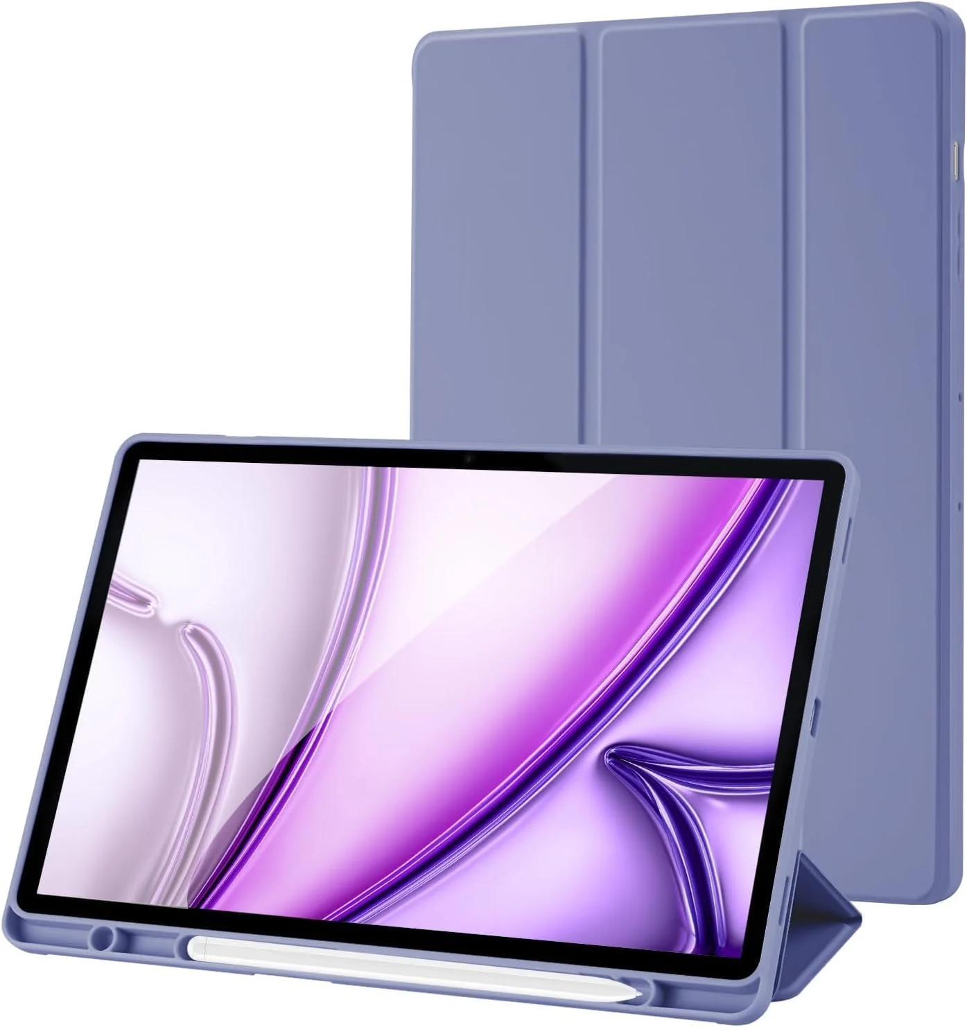 کاور هوشمند SmartGrist برای تبلت سامسونگ گلکسی تب S9 پلاس 12.4 اینچ با جای قلم S، کاور محافظ هوشمند سه تایی با پشت TPU نرم، روکش با قابلیت خواب/بیدار شدن خودکار - بنفش