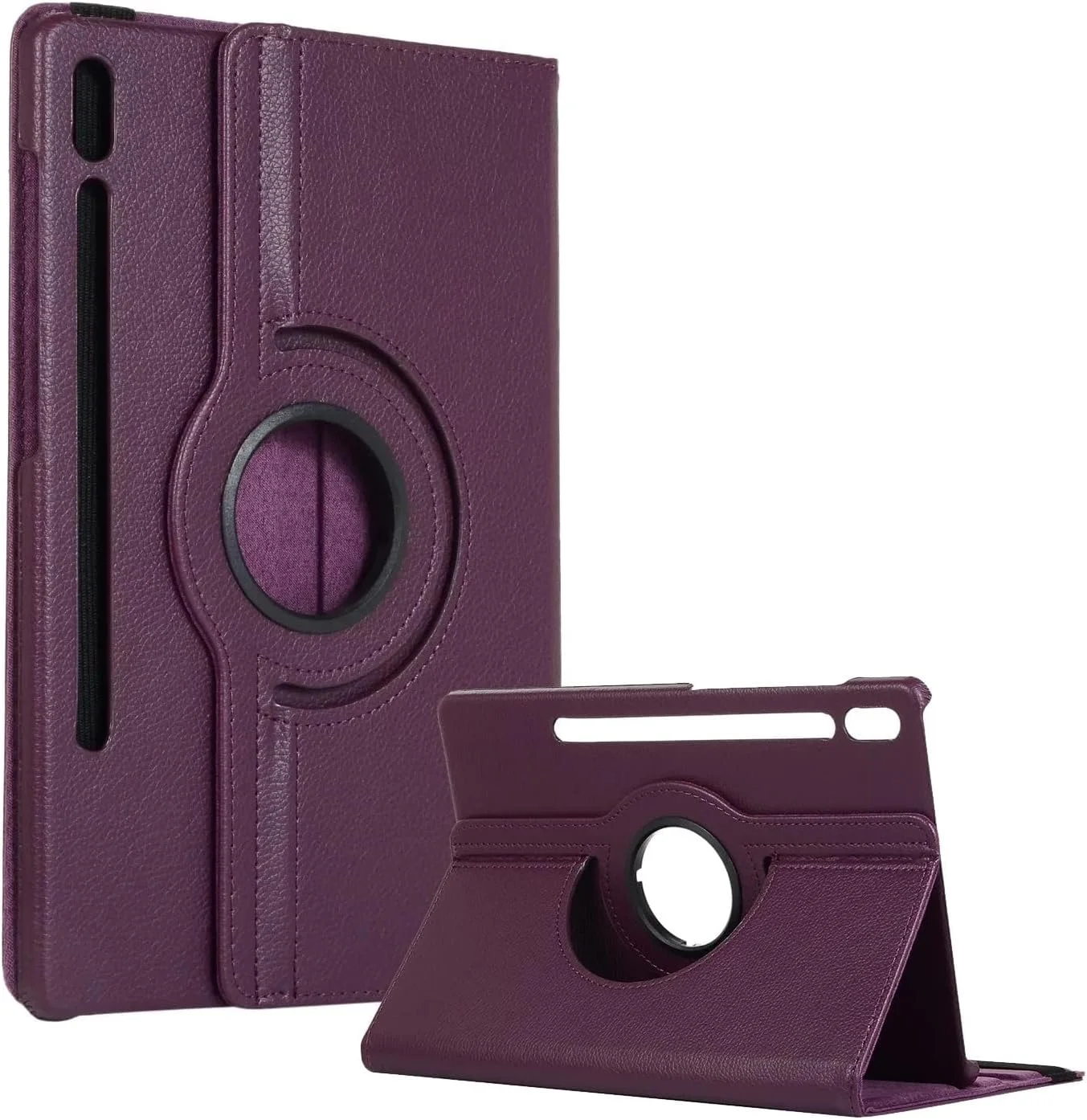 کاور چرخشی Muzz مناسب برای تبلت سامسونگ گلکسی تب S9 FE 5G سایز 10.9 اینچ / S9 سایز 11 اینچ مدل 2023، کاور استند 360 درجه، حالت خواب/بیدار خودکار (بنفش)