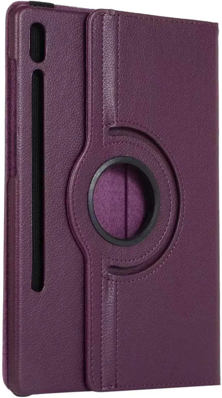 کاور چرخشی Muzz مناسب برای تبلت سامسونگ گلکسی تب S9 FE 5G سایز 10.9 اینچ / S9 سایز 11 اینچ مدل 2023، کاور استند 360 درجه، حالت خواب/بیدار خودکار (بنفش)