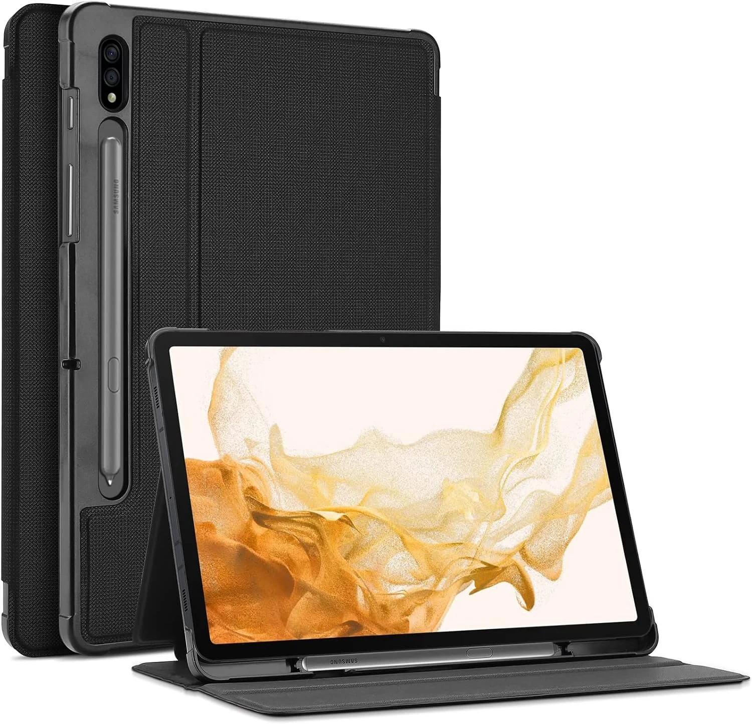 کاور پروکیس برای گلکسی تب S7 FE 5G 2021 / S8 Plus 2022 / S7 Plus 2020 سایز 12.4 اینچ به همراه جای قلم S Pen، کاور هوشمند برای تبلت 12.4 اینچی سامسونگ گلکسی (SM-X800 X806 T730 T736 T970 T975 T976 T978) - مشکی کاور پروکیس برای گلکسی تب S7 FE 5G 2021 / S8 Plus 2022 / S7 Plus 2020 سایز 12.4 اینچ به همراه جای قلم S Pen، کاور هوشمند برای تبلت 12.4 اینچی سامسونگ گلکسی (SM-X800 X806 T730 T736 T970 T975 T976 T978) - مشکی
