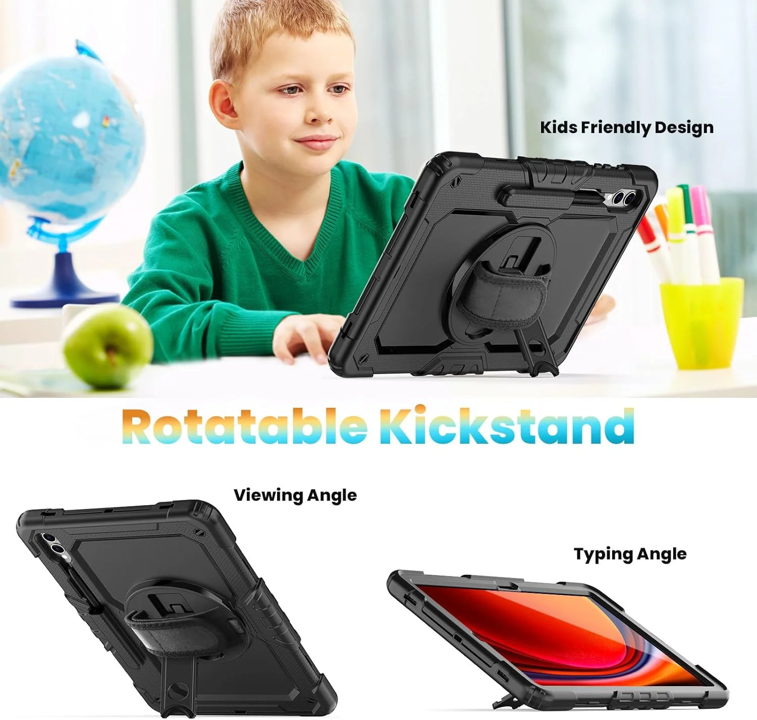 کیف محافظ Herize برای تبلت S10+ مدل 2024 / S9 FE+ Plus 5G / S9+ Plus 12.4 اینچ مدل 2023 به همراه محافظ صفحه نمایش، جای قلم، استند، بند دستی و بند شانه | کاور ضد ضربه و مقاوم برای تبلت Tab S9 12.4 اینچ کیف محافظ Herize برای تبلت S10+ مدل 2024 / S9 FE+ Plus 5G / S9+ Plus 12.4 اینچ مدل 2023 به همراه محافظ صفحه نمایش، جای قلم، استند، بند دستی و بند شانه | کاور ضد ضربه و مقاوم برای تبلت Tab S9 12.4 اینچ