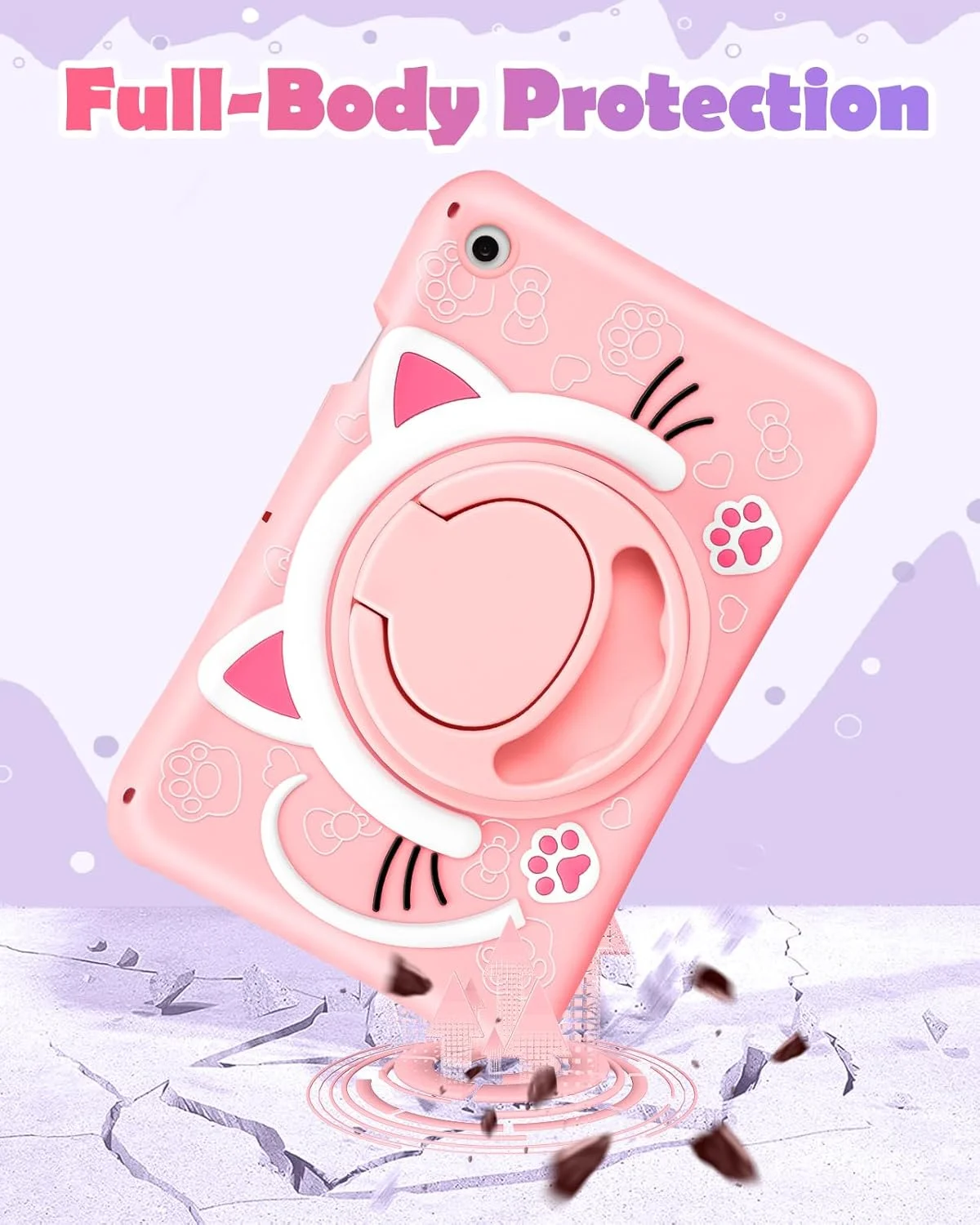 کاور سیلیکونی وازاسوفت طرح گربه کیوت مناسب تبلت سامسونگ گلکسی تب A8 10.5 اینچ، دخترانه، فانتزی، سه بعدی، کارتونی، دارای استند چرخشی و بند آویز کاور سیلیکونی وازاسوفت طرح گربه کیوت مناسب تبلت سامسونگ گلکسی تب A8 10.5 اینچ، دخترانه، فانتزی، سه بعدی، کارتونی، دارای استند چرخشی و بند آویز