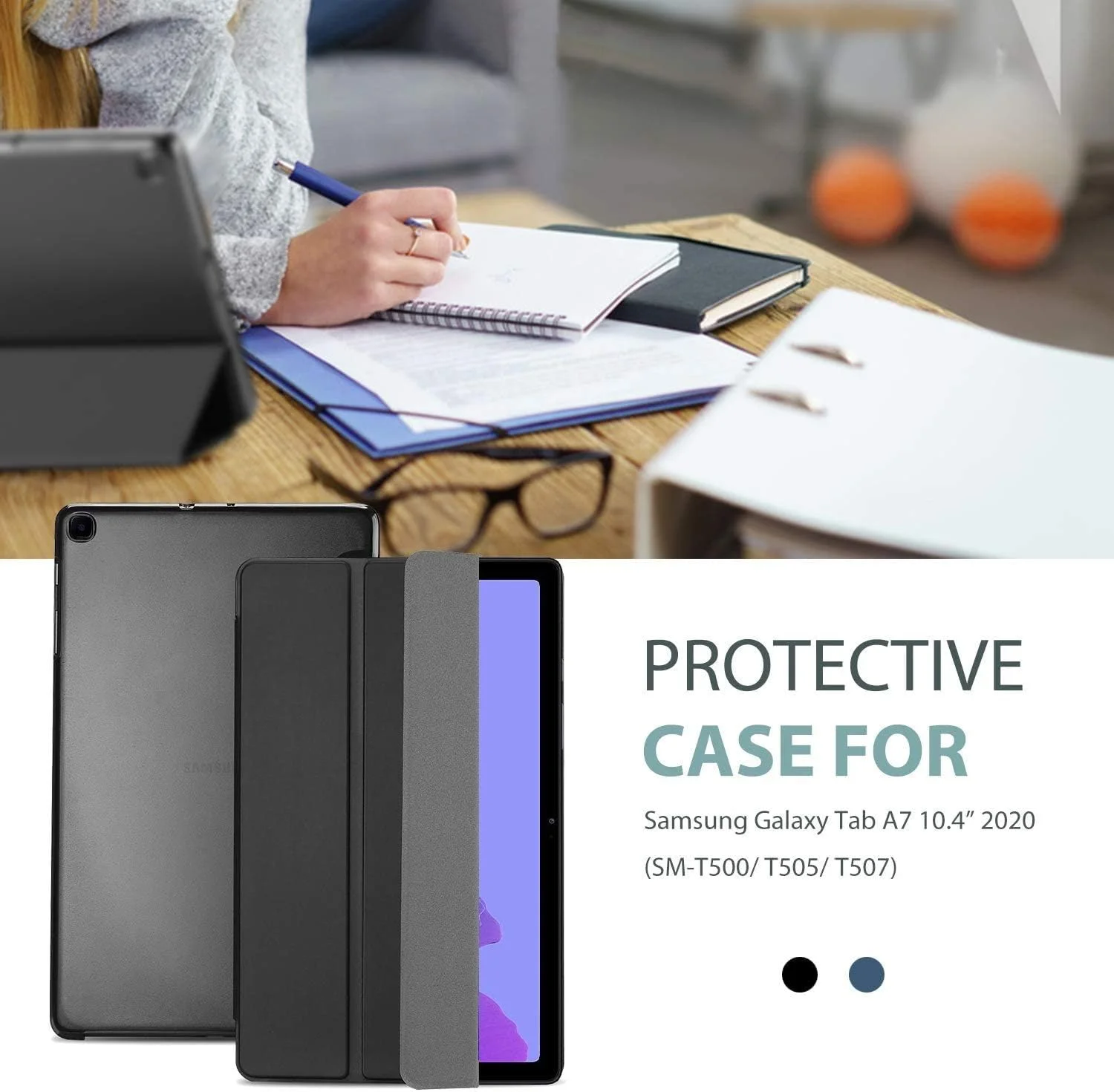 کیف محافظ تبلت سامسونگ گلکسی تب A7 با صفحه نمایش 10.4 اینچی (مدل SM-T500 T503 T505 T507)، کاور محافظ هارد شل برای تبلت 10.4 اینچی سامسونگ تب A7 مدل 2020 - مشکی کیف محافظ تبلت سامسونگ گلکسی تب A7 با صفحه نمایش 10.4 اینچی (مدل SM-T500 T503 T505 T507)، کاور محافظ هارد شل برای تبلت 10.4 اینچی سامسونگ تب A7 مدل 2020 - مشکی