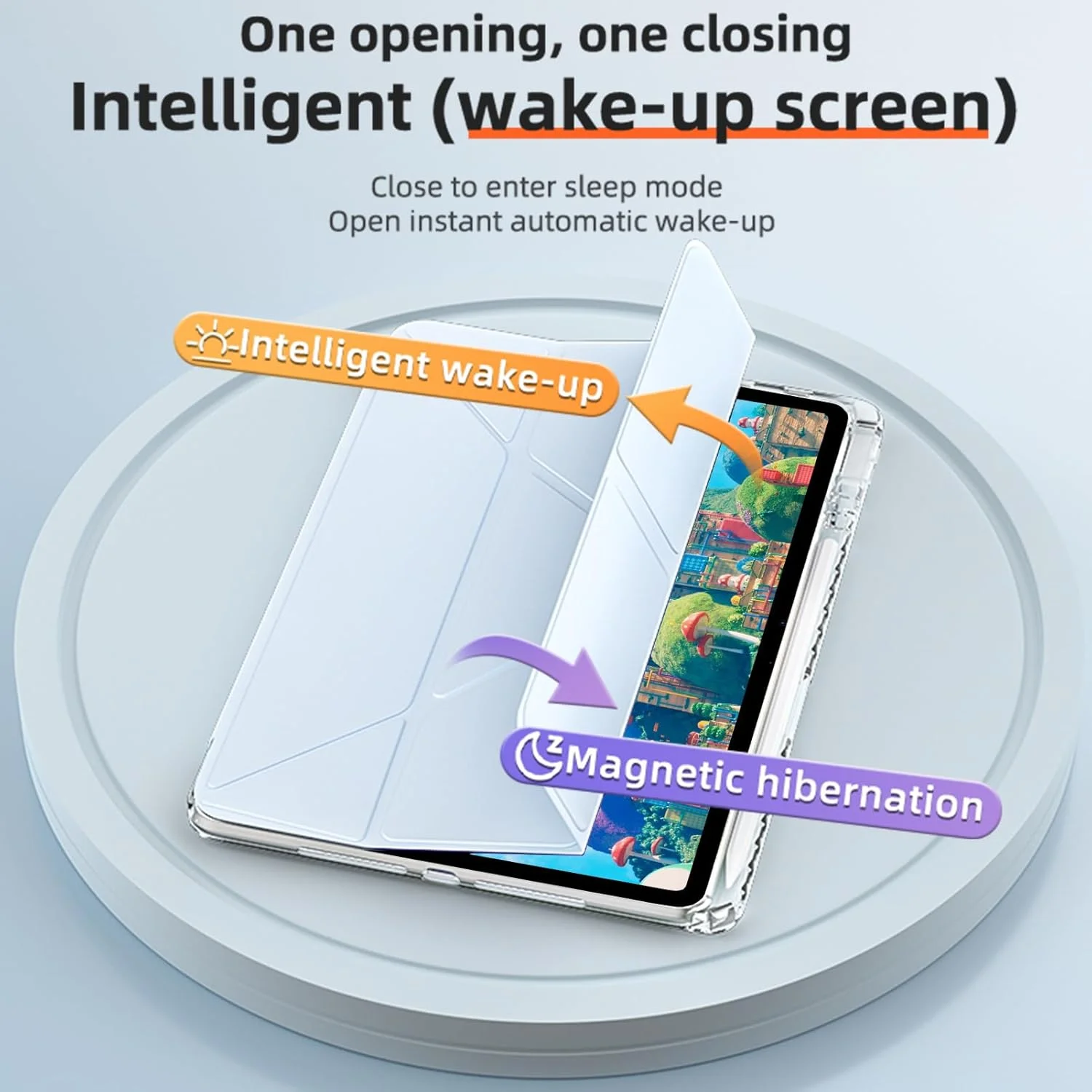 کیف تبلت A-BEAUTY سازگار با Samsung Galaxy Tab S8 Plus 2022 / S7 FE 2021 / S7 Plus 2020 سایز 12.4 اینچ، کاور شفاف ضد ضربه، استند سه تایی Y شکل 6 در 1، قابلیت بیدار شدن/خواب خودکار، آبی آسمانی کیف تبلت A-BEAUTY سازگار با Samsung Galaxy Tab S8 Plus 2022 / S7 FE 2021 / S7 Plus 2020 سایز 12.4 اینچ، کاور شفاف ضد ضربه، استند سه تایی Y شکل 6 در 1، قابلیت بیدار شدن/خواب خودکار، آبی آسمانی