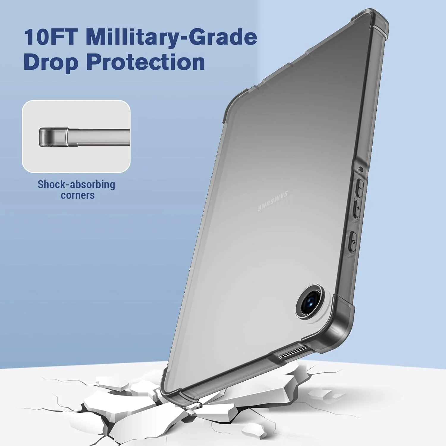 کاور شفاف ProCase برای گلکسی تب A9 8.7 اینچ 2023، کاور نازک و سبک شفاف برای تب A9 8.7 اینچ SM-X110/X115/X117 - مشکی دودی کاور شفاف ProCase برای گلکسی تب A9 8.7 اینچ 2023، کاور نازک و سبک شفاف برای تب A9 8.7 اینچ SM-X110/X115/X117 - مشکی دودی