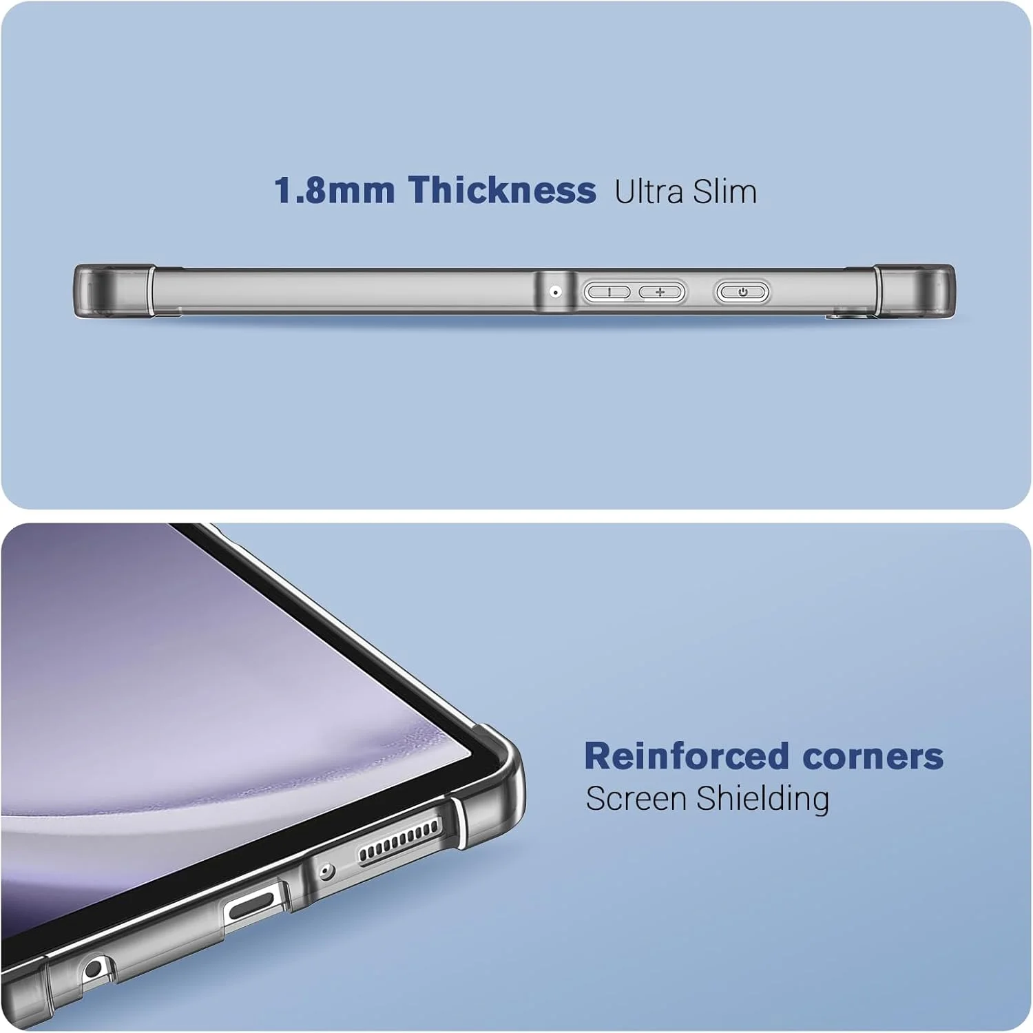 کاور شفاف ProCase برای گلکسی تب A9 8.7 اینچ 2023، کاور نازک و سبک شفاف برای تب A9 8.7 اینچ SM-X110/X115/X117 - مشکی دودی کاور شفاف ProCase برای گلکسی تب A9 8.7 اینچ 2023، کاور نازک و سبک شفاف برای تب A9 8.7 اینچ SM-X110/X115/X117 - مشکی دودی