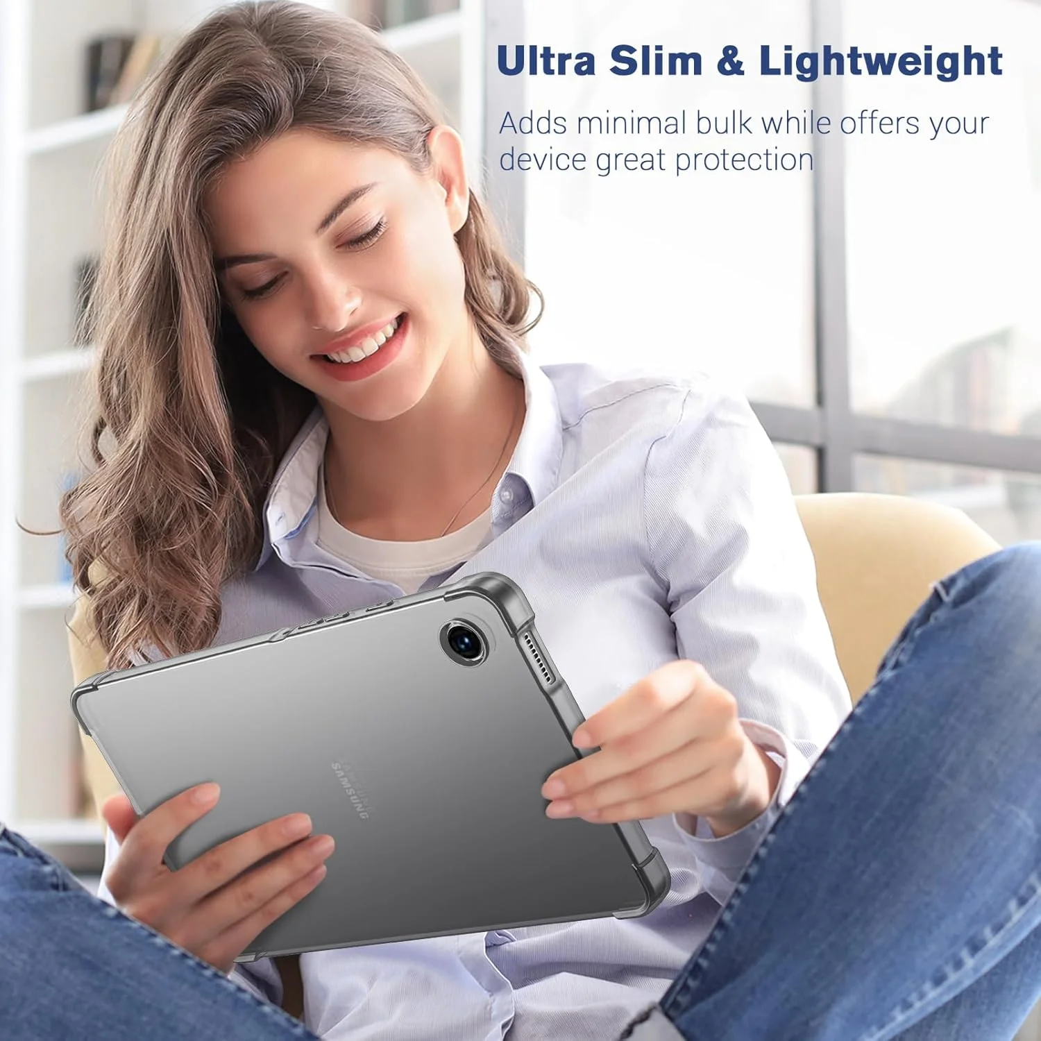 کاور شفاف ProCase برای گلکسی تب A9 8.7 اینچ 2023، کاور نازک و سبک شفاف برای تب A9 8.7 اینچ SM-X110/X115/X117 - مشکی دودی کاور شفاف ProCase برای گلکسی تب A9 8.7 اینچ 2023، کاور نازک و سبک شفاف برای تب A9 8.7 اینچ SM-X110/X115/X117 - مشکی دودی