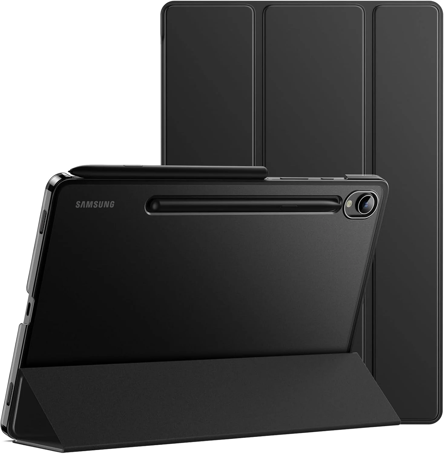 JETech Case for Samsung Galaxy Tab S10 Ultra/Tab S9 Ultra 14.6-Inch, Translucent Back Tri-Fold Stand Protective Tablet Cover, Support S Pen Charging, Auto Wake/Sleep (Graphite Black) JETech Case for Samsung Galaxy Tab S10 Ultra/Tab S9 Ultra 14.6-Inch, Translucent Back Tri-Fold Stand Protective Tablet Cover, Support S Pen Charging, Auto Wake/Sleep (Graphite Black)