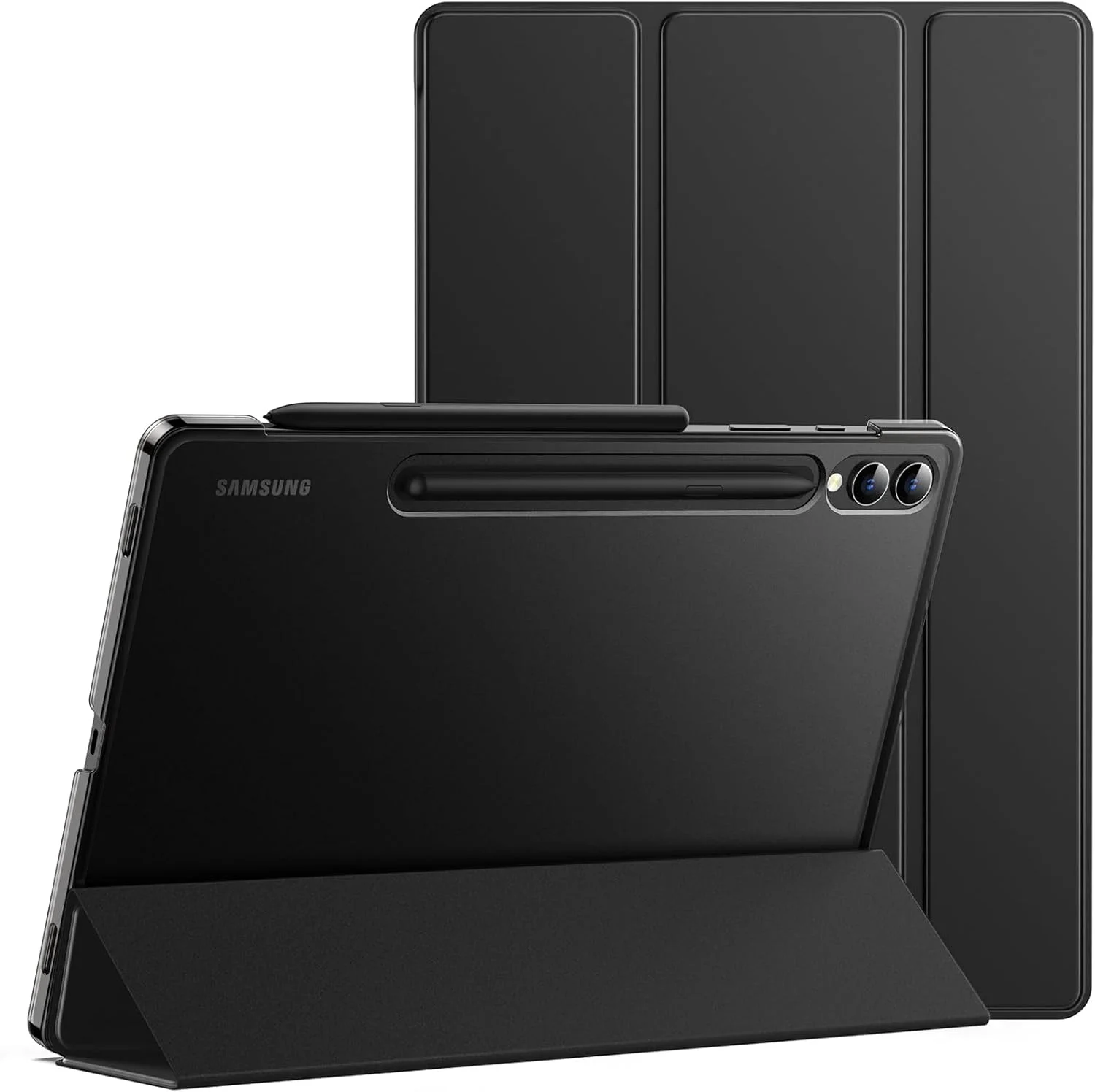 JETech Case for Samsung Galaxy Tab S10 Plus/Tab S9 Plus 12.4-Inch, Translucent Back Tri-Fold Stand Protective Tablet Cover, Support S Pen Charging, Auto Wake/Sleep (Graphite Black) JETech Case for Samsung Galaxy Tab S10 Plus/Tab S9 Plus 12.4-Inch, Translucent Back Tri-Fold Stand Protective Tablet Cover, Support S Pen Charging, Auto Wake/Sleep (Graphite Black)