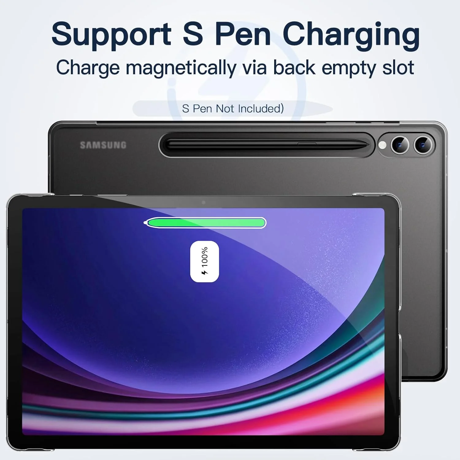 JETech Case for Samsung Galaxy Tab S10 Plus/Tab S9 Plus 12.4-Inch, Translucent Back Tri-Fold Stand Protective Tablet Cover, Support S Pen Charging, Auto Wake/Sleep (Graphite Black) JETech Case for Samsung Galaxy Tab S10 Plus/Tab S9 Plus 12.4-Inch, Translucent Back Tri-Fold Stand Protective Tablet Cover, Support S Pen Charging, Auto Wake/Sleep (Graphite Black)