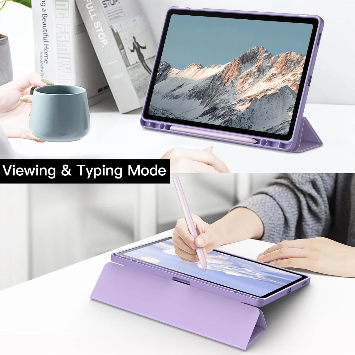JETech Case for Samsung Galaxy Tab S10 Lite / S10 FE / S9 FE 10.9-Inch with S Pen Holder, Clear Transparent Hard PC Back, Protective Tri-Fold Stand Tablet Cover, Auto Wake/Sleep (Light Purple) JETech Case for Samsung Galaxy Tab S10 Lite / S10 FE / S9 FE 10.9-Inch with S Pen Holder, Clear Transparent Hard PC Back, Protective Tri-Fold Stand Tablet Cover, Auto Wake/Sleep (Light Purple)