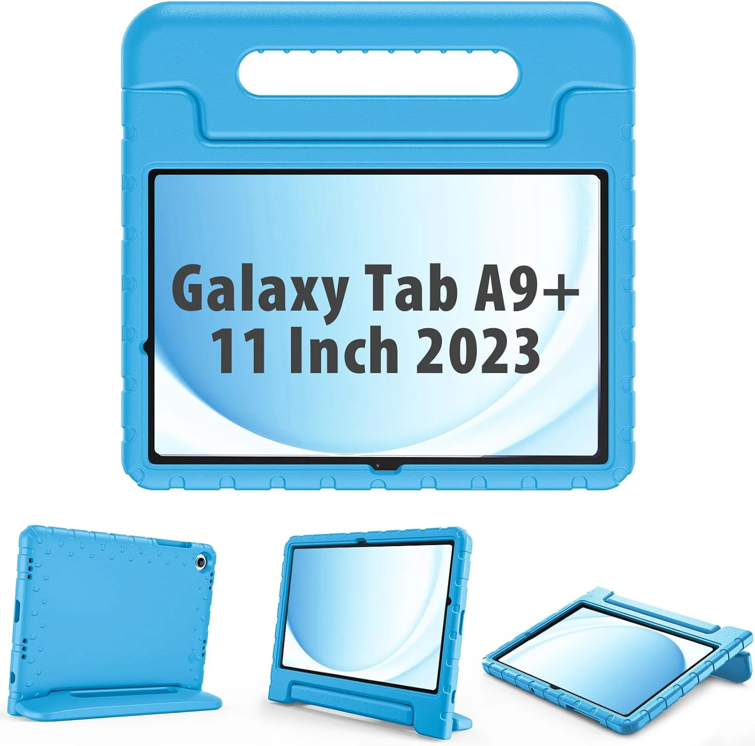 کیف محافظ کودکانه پروکیس برای گلکسی تب A9 پلاس/A9+ 11 اینچ 2023 SM-X210/X215/X216/X218، کیف سبک وزن و ضد ضربه مناسب کودکان با دسته تاشو تبدیل شونده - آبی کیف محافظ کودکانه پروکیس برای گلکسی تب A9 پلاس/A9+ 11 اینچ 2023 SM-X210/X215/X216/X218، کیف سبک وزن و ضد ضربه مناسب کودکان با دسته تاشو تبدیل شونده - آبی