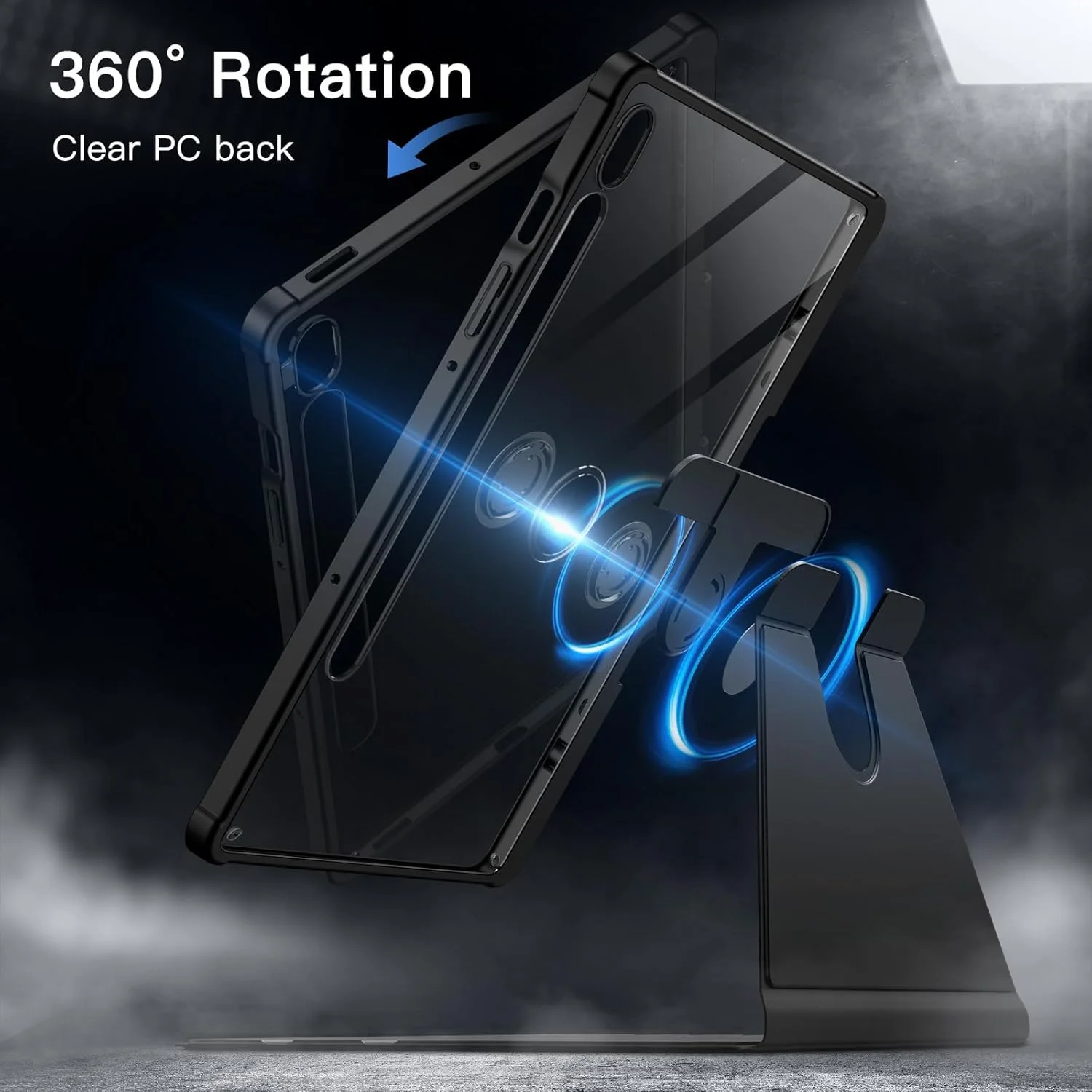 کیف چرخشی JETech برای تبلت سامسونگ گلکسی تب S10 Lite / S10 FE / S9 FE 10.9 اینچ / S9 11 اینچ با نگهدارنده قلم S، کاور محافظ استند با چرخش 360 درجه و پشت شفاف، قابلیت بیدار شدن/به خواب رفتن خودکار (مشکی) کیف چرخشی JETech برای تبلت سامسونگ گلکسی تب S10 Lite / S10 FE / S9 FE 10.9 اینچ / S9 11 اینچ با نگهدارنده قلم S، کاور محافظ استند با چرخش 360 درجه و پشت شفاف، قابلیت بیدار شدن/به خواب رفتن خودکار (مشکی)