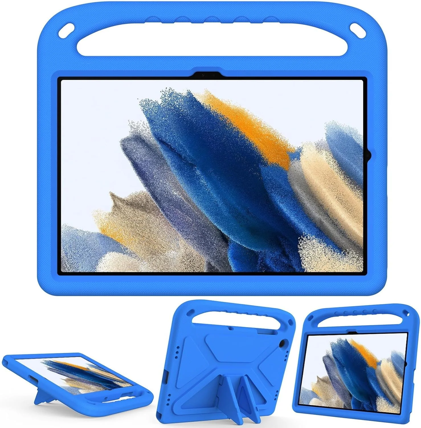 SKEIDO Kids Case For Samsung Galaxy Tab A9+ A9 Plus 11 Inch (2023) SM-X210/X215/X216/X218 EVA Foam Lightweight Shockproof Duarable Tablet Cover with Handle Stand Case For Children Firendly (Blue)