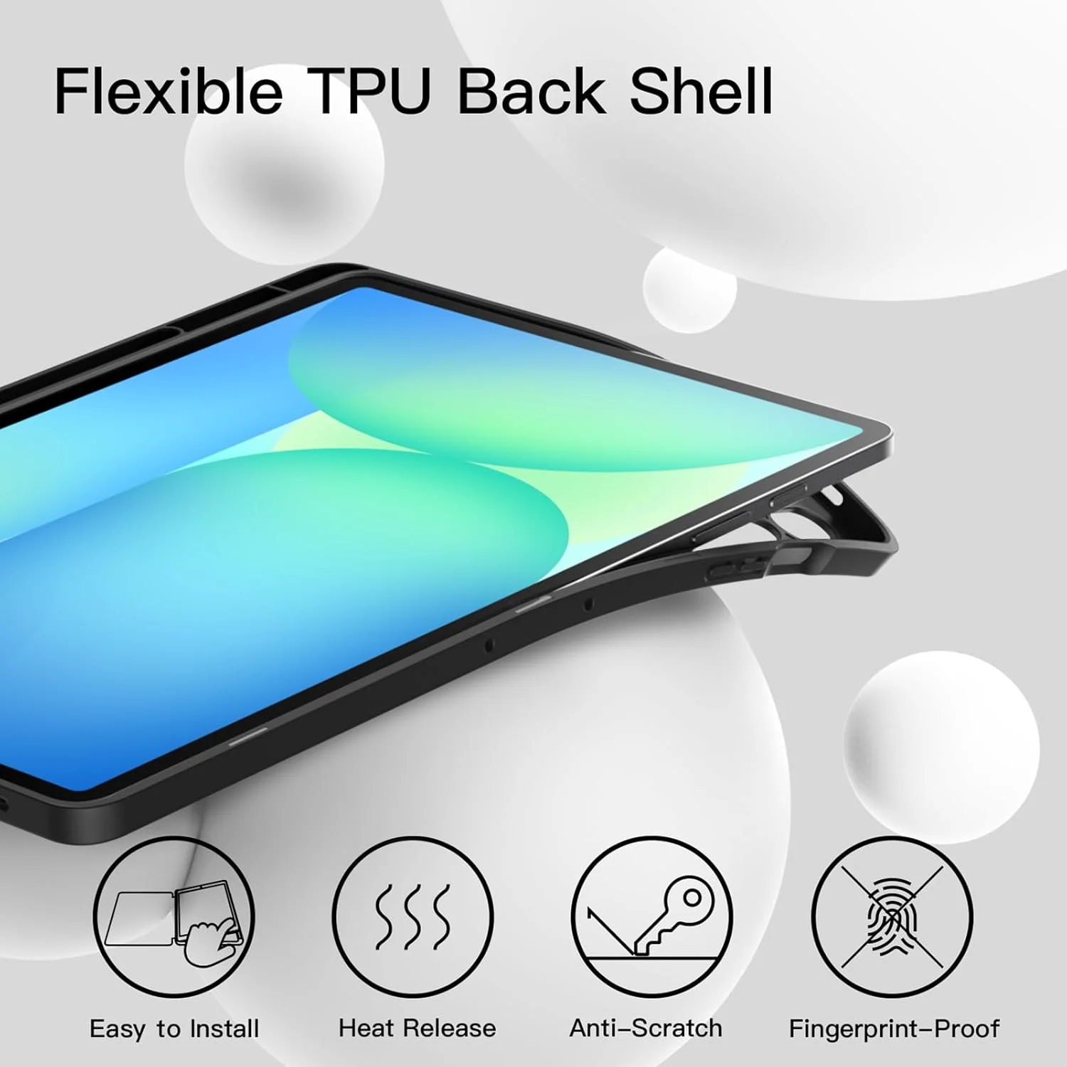 کاور تبلت سامسونگ گلکسی تب S10 FE پلاس/S10 FE+ 13.1 اینچی JETech با جای قلم S Pen، کاور محافظ تبلت سه تایی تاشو TPU نرم، پشتیبانی از شارژ S Pen، بیدار/خواب خودکار (مشکی)