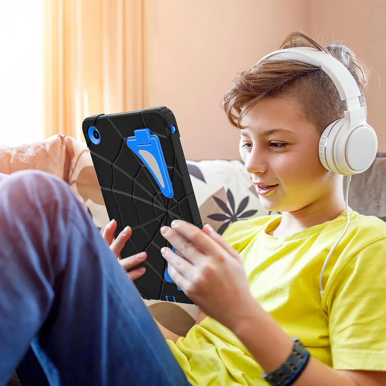 کاور هریزه برای تبلت سامسونگ گلکسی تب A9+ 11 اینچ با استند | کاور تب A9 پلاس SM-X210/X215/X216 برای کودکان | کاور محافظتی مقاوم در برابر ضربه و سنگین برای پسران و دختران کاور هریزه برای تبلت سامسونگ گلکسی تب A9+ 11 اینچ با استند | کاور تب A9 پلاس SM-X210/X215/X216 برای کودکان | کاور محافظتی مقاوم در برابر ضربه و سنگین برای پسران و دختران