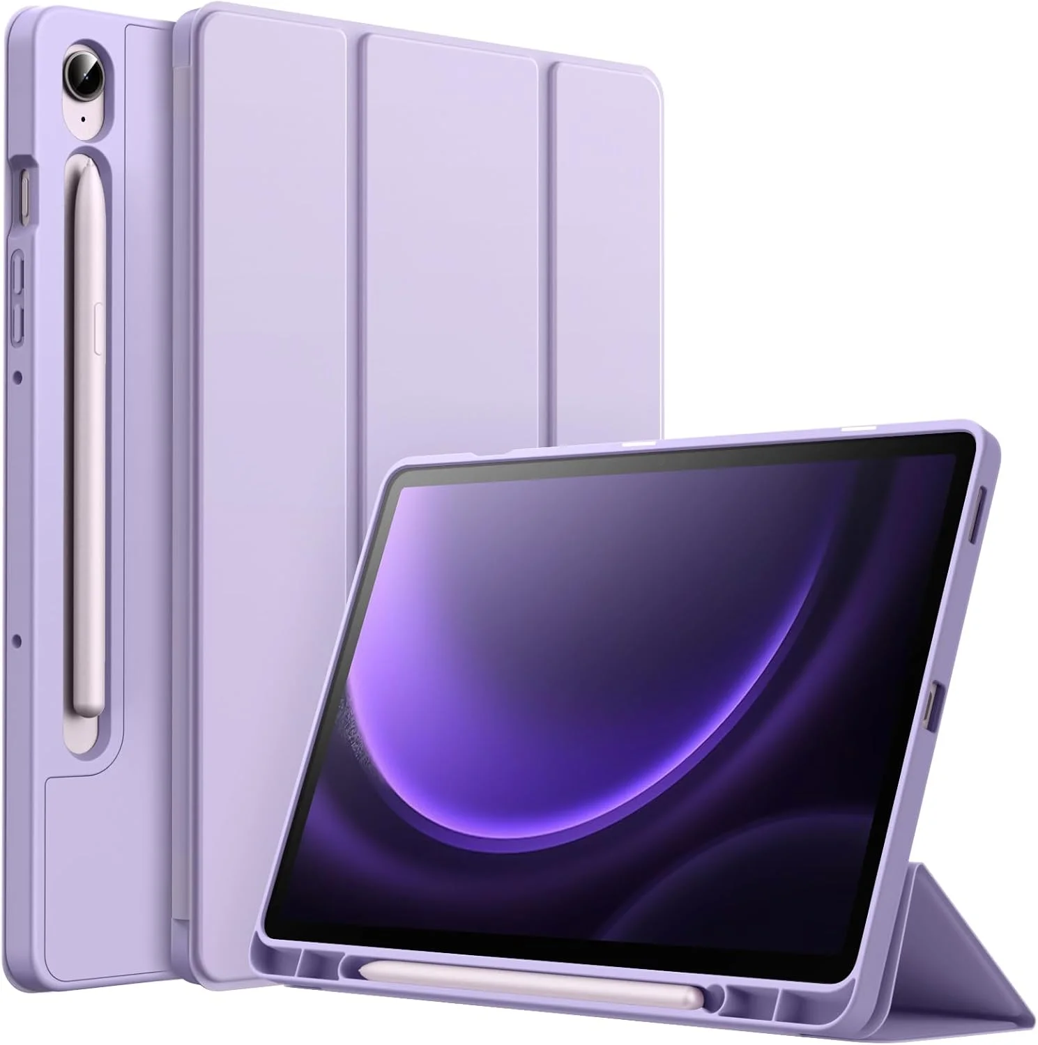 کاور تبلت JETech برای سامسونگ گلکسی تب S10 Lite / S10 FE / S9 FE 10.9 اینچی با جای قلم S Pen، کاور محافظ تبلت تاشو سه لایه از جنس TPU نرم، پشتیبانی از شارژ قلم S Pen، قابلیت بیدار شدن/به خواب رفتن خودکار (بنفش روشن) کاور تبلت JETech برای سامسونگ گلکسی تب S10 Lite / S10 FE / S9 FE 10.9 اینچی با جای قلم S Pen، کاور محافظ تبلت تاشو سه لایه از جنس TPU نرم، پشتیبانی از شارژ قلم S Pen، قابلیت بیدار شدن/به خواب رفتن خودکار (بنفش روشن)