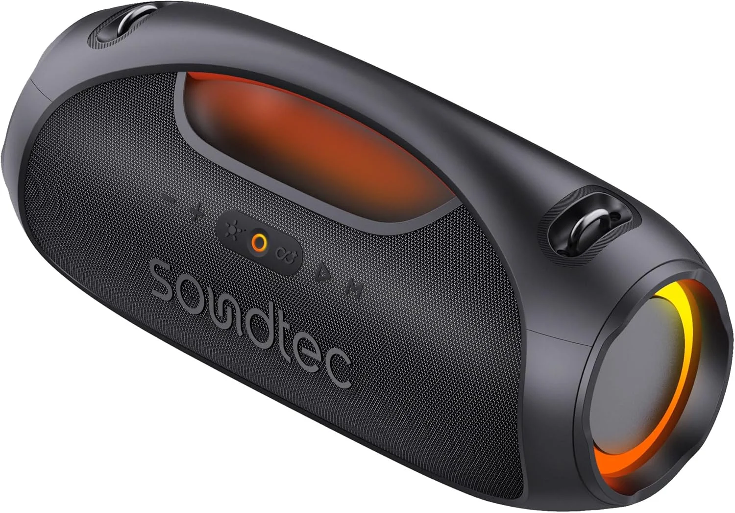 اسپیکر قابل حمل Porodo Soundtec، ظرفیت باتری 5400mAh، 8 ساعت پخش مداوم، دستیار صوتی، فاصله انتقال 15 متری، عملکرد پاوربانک، مقاومت در برابر آب، زمان شارژ 3 ساعته، عملکرد باس عالی