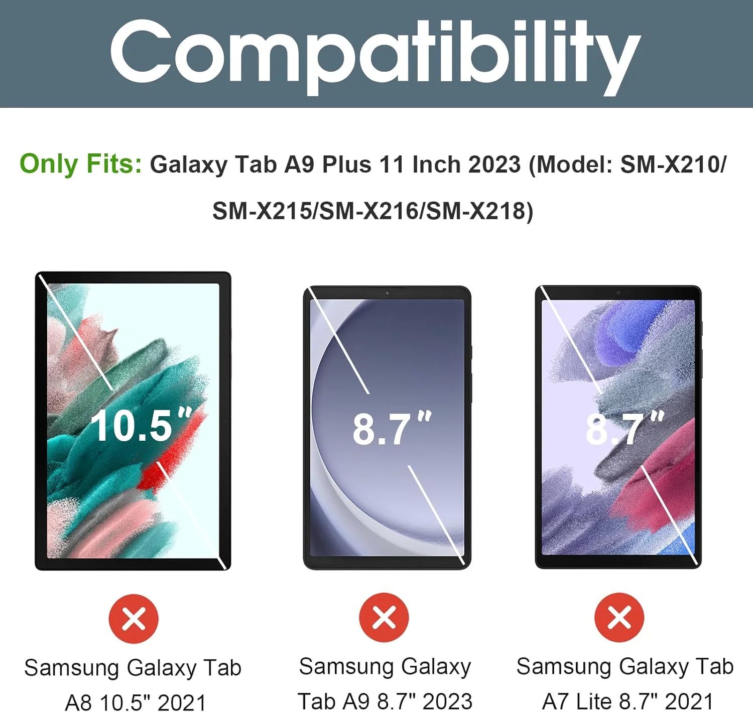 کاور هوشمند ProCase برای گلکسی تب A9 پلاس/A9+ 5G 11 اینچ 2023 مدل SM-X210 SM-X215 SM-X216 SM-X218، کاور محافظ باریک با قابلیت استند و بدنه پشتی سخت برای گلکسی تب A9 پلاس 2023 - سرمه ای کاور هوشمند ProCase برای گلکسی تب A9 پلاس/A9+ 5G 11 اینچ 2023 مدل SM-X210 SM-X215 SM-X216 SM-X218، کاور محافظ باریک با قابلیت استند و بدنه پشتی سخت برای گلکسی تب A9 پلاس 2023 - سرمه ای