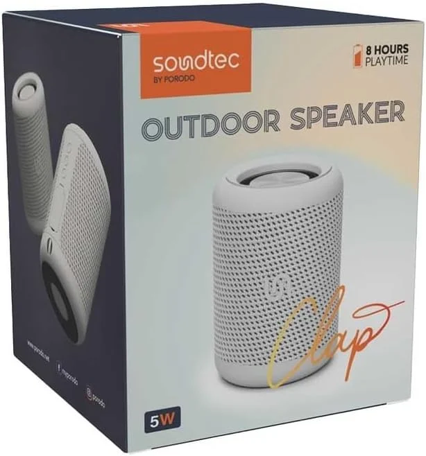 اسپیکر بلوتوثی قابل حمل ضد آب Porodo Soundtec با استاندارد IP65 - خاکستری اسپیکر بلوتوثی قابل حمل ضد آب Porodo Soundtec با استاندارد IP65 - خاکستری