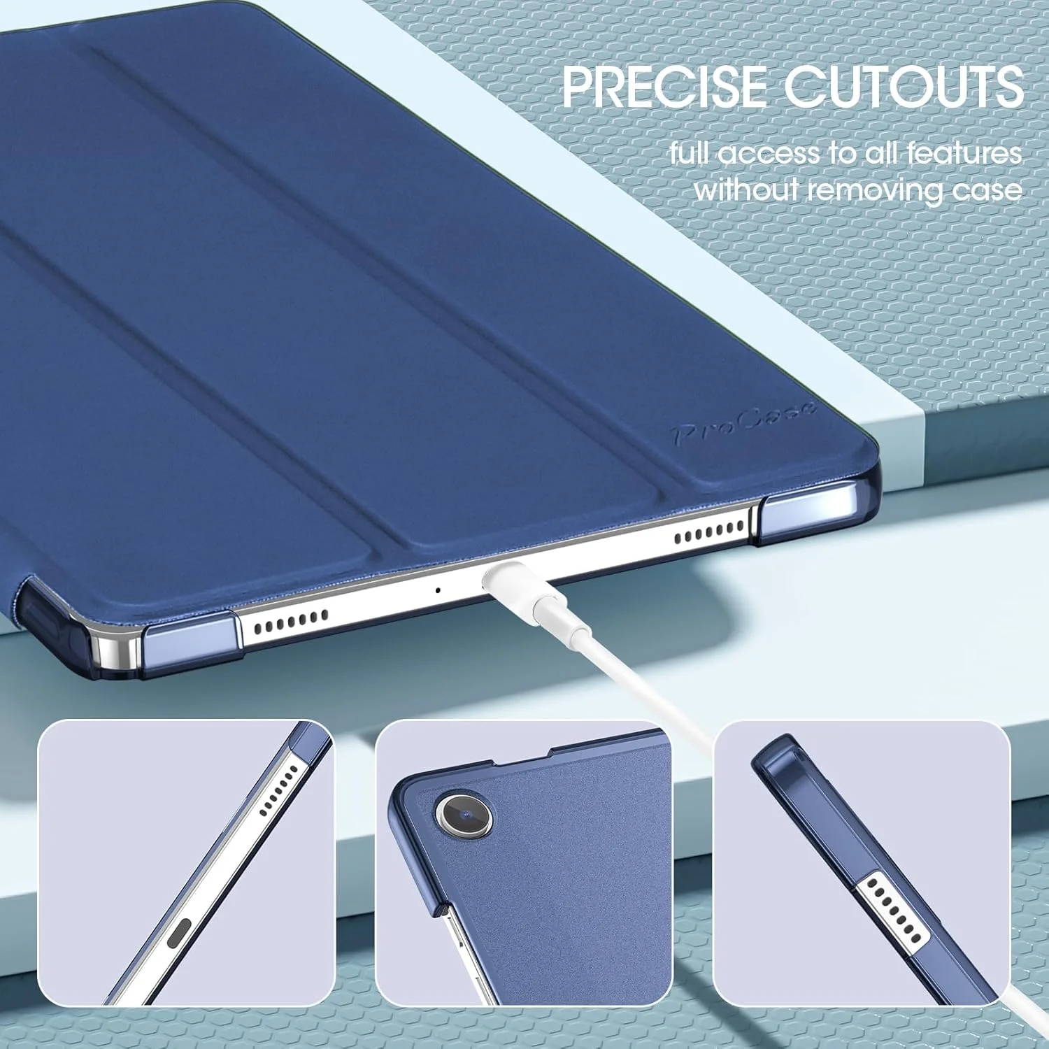 کاور هوشمند ProCase برای گلکسی تب A9 پلاس/A9+ 5G 11 اینچ 2023 مدل SM-X210 SM-X215 SM-X216 SM-X218، کاور محافظ باریک با قابلیت استند و بدنه پشتی سخت برای گلکسی تب A9 پلاس 2023 - سرمه ای کاور هوشمند ProCase برای گلکسی تب A9 پلاس/A9+ 5G 11 اینچ 2023 مدل SM-X210 SM-X215 SM-X216 SM-X218، کاور محافظ باریک با قابلیت استند و بدنه پشتی سخت برای گلکسی تب A9 پلاس 2023 - سرمه ای