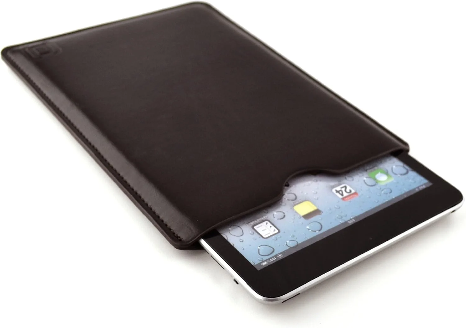 کاور محافظ آیپد مینی 4، 3، 2، 1 داکم مدل Executive؛ کیف تبلت چرمی مصنوعی درجه یک؛ باریک، دارای آستر میکروفایبر، حرفه ای، محافظ [قهوه ای تیره]