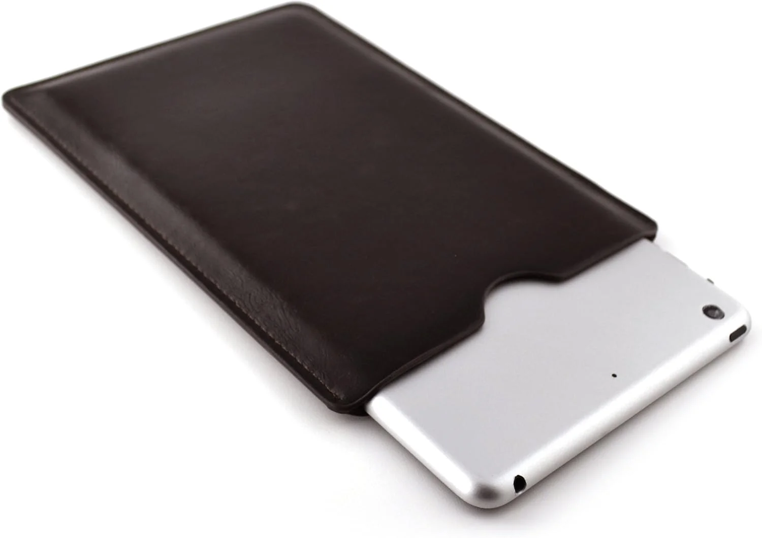 کاور محافظ آیپد مینی 4، 3، 2، 1 داکم مدل Executive؛ کیف تبلت چرمی مصنوعی درجه یک؛ باریک، دارای آستر میکروفایبر، حرفه ای، محافظ [قهوه ای تیره]