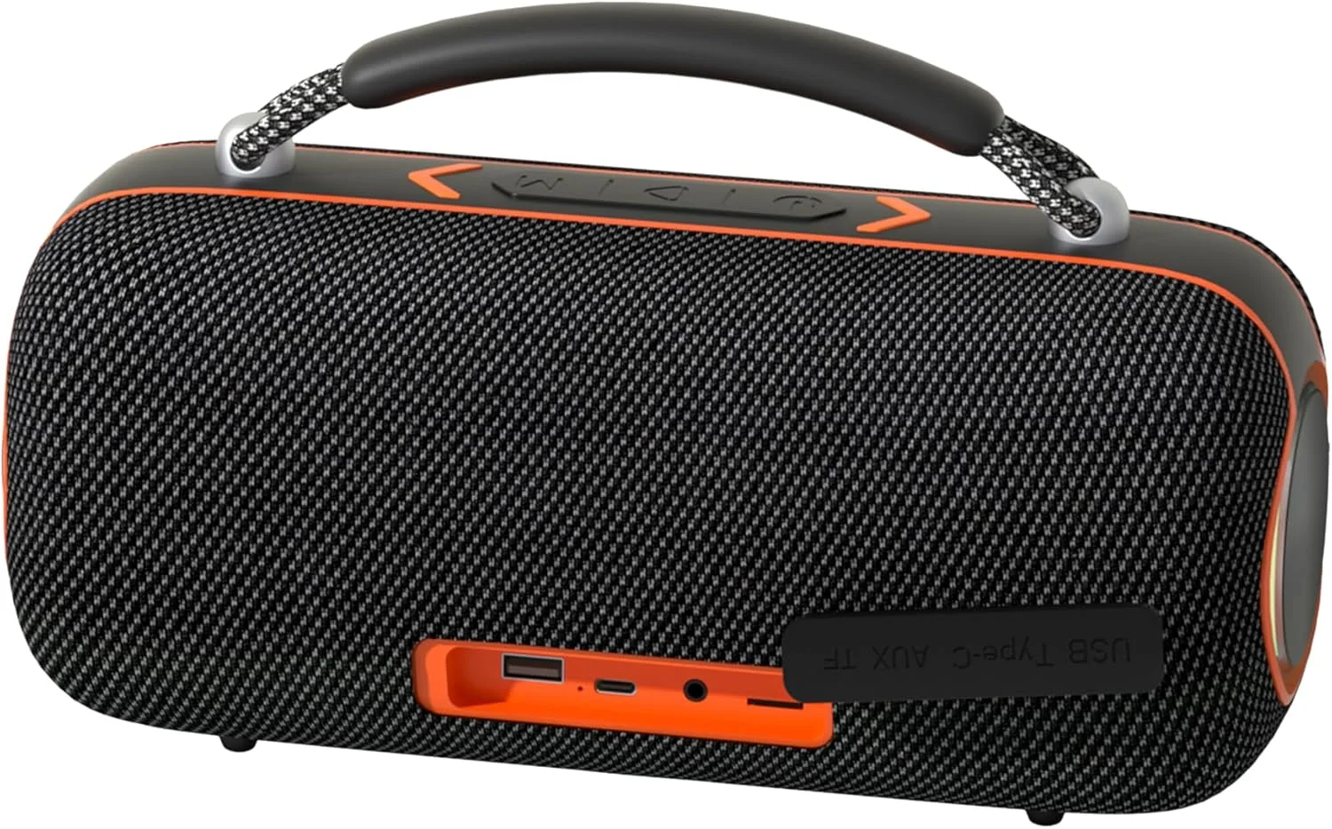 اسپیکر بلوتوثی قابل حمل پورودو Soundtec Sonify، اسپیکر بی سیم 30 واتی با چراغ های RGB، ضد آب IPX5، رادیو FM و 5.5 ساعت پخش، دسته نگهدارنده، اسلات کارت TF، AUX، فلش USB، برای فضای باز، مهمانی و خانه اسپیکر بلوتوثی قابل حمل پورودو Soundtec Sonify، اسپیکر بی سیم 30 واتی با چراغ های RGB، ضد آب IPX5، رادیو FM و 5.5 ساعت پخش، دسته نگهدارنده، اسلات کارت TF، AUX، فلش USB، برای فضای باز، مهمانی و خانه