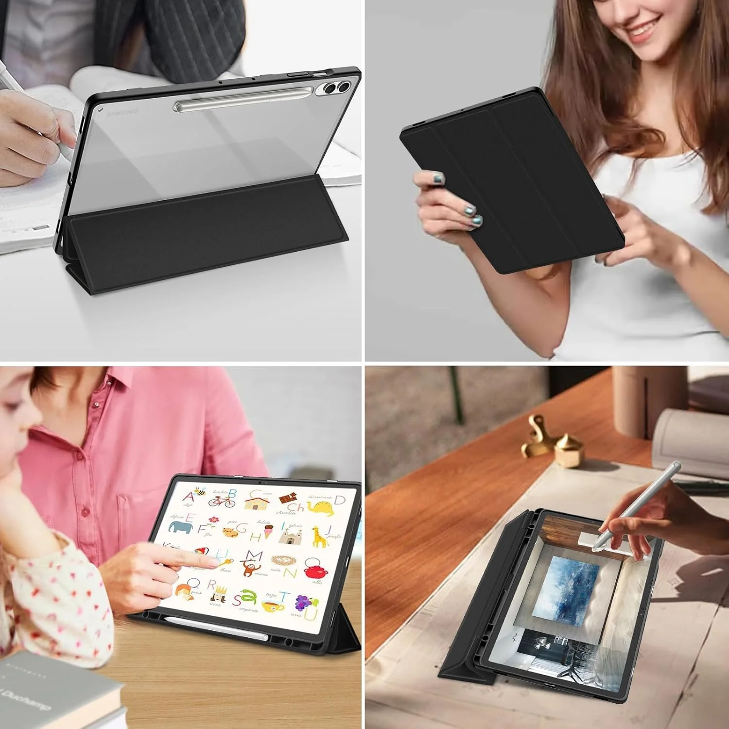 کاور باریک هیبریدی MAKINGTEC مناسب برای تبلت سامسونگ گلکسی تب S9 FE+ پلاس/گلکسی تب S9+ پلاس ۱۲.۴ اینچ ۲۰۲۳ به همراه جای قلم S Pen، کاور ضد ضربه با پشت شفاف، قابلیت بیدار/خواب خودکار، مشکی کاور باریک هیبریدی MAKINGTEC مناسب برای تبلت سامسونگ گلکسی تب S9 FE+ پلاس/گلکسی تب S9+ پلاس ۱۲.۴ اینچ ۲۰۲۳ به همراه جای قلم S Pen، کاور ضد ضربه با پشت شفاف، قابلیت بیدار/خواب خودکار، مشکی