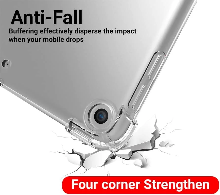 کاور محافظ گوشه سیلیکونی نرم و ضد ضربه فوق العاده باریک Al-HuTrusHi سازگار با آیپد پرو 9.7 اینچ / آیپد ایر 1 / آیپد ایر 2 / آیپد نسل 5 / آیپد نسل 6 (شفاف)