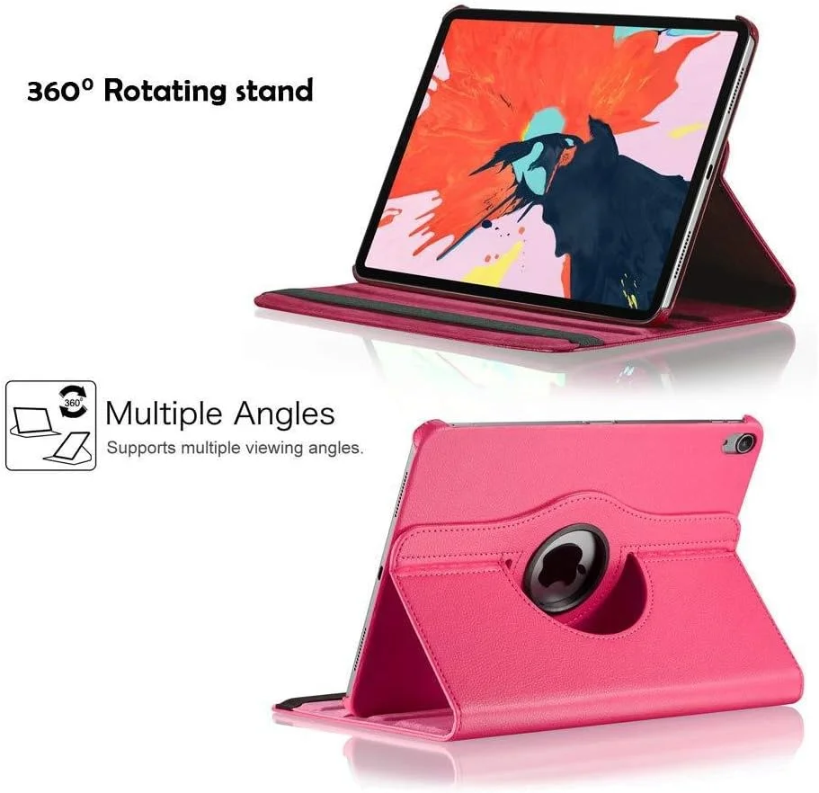 کیف ELTERAZONE سازگار با Apple iPad 9.7 (2018)، [کیف پول دار] جلد چرمی PU ضد ضربه، مدل کتابی، چرخان 360 درجه، پوشش محافظ کامل با قابلیت بیدار/خواب خودکار