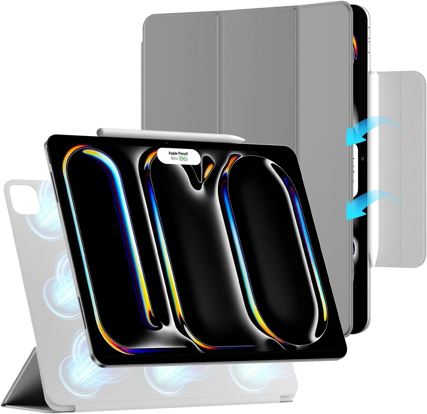 کاور ZtotopCases برای آیپد پرو 12.9 اینچ 2020 (نسل چهارم)، کاور محافظ مغناطیسی فوق العاده باریک، سبک و تاشو با قابلیت خواب/بیدار شدن خودکار و پشتیبانی از شارژ قلم آیپد، خاکستری کاور ZtotopCases برای آیپد پرو 12.9 اینچ 2020 (نسل چهارم)، کاور محافظ مغناطیسی فوق العاده باریک، سبک و تاشو با قابلیت خواب/بیدار شدن خودکار و پشتیبانی از شارژ قلم آیپد، خاکستری