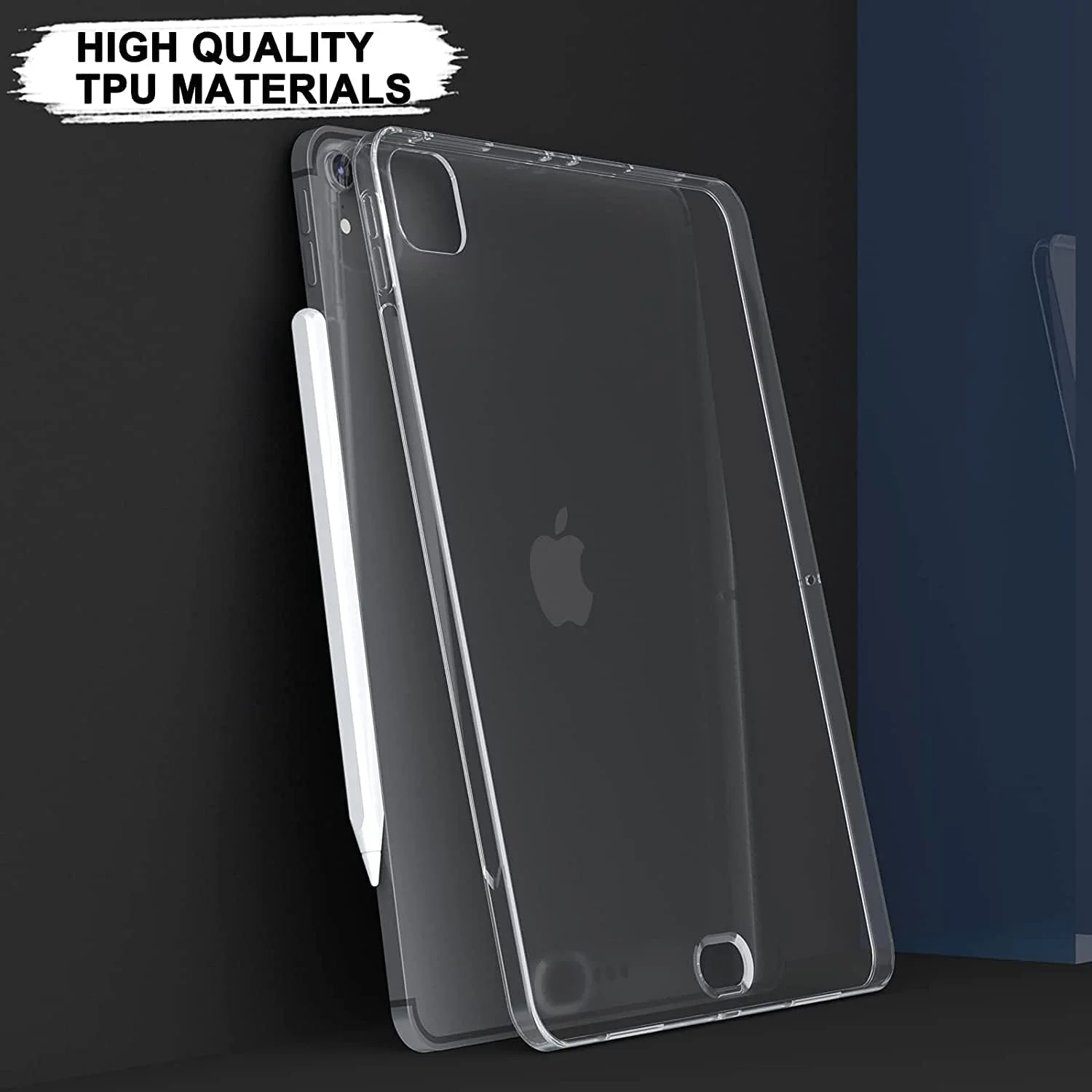 کاور شفاف Demacia برای آیپد پرو 11 اینچ 2018/2020، کاور پشتی تبلت TPU سیلیکونی باریک، سبک و ضد ضربه سازگار با آیپد پرو 11 اینچ 2018/2020