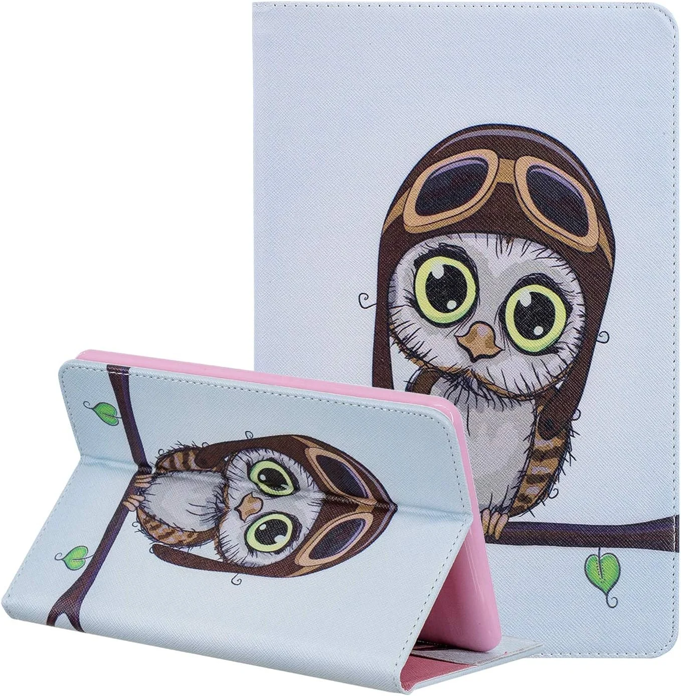 کیف چرمی LEMORRY برای Apple iPad Pro 12.9 (2018)، کیف پول تاشو، محافظ باریک، پایه مغناطیسی، روکش TPU نرم تبلت، طرح جغد زیبا مناسب آیپد پرو 12.9 (2018)