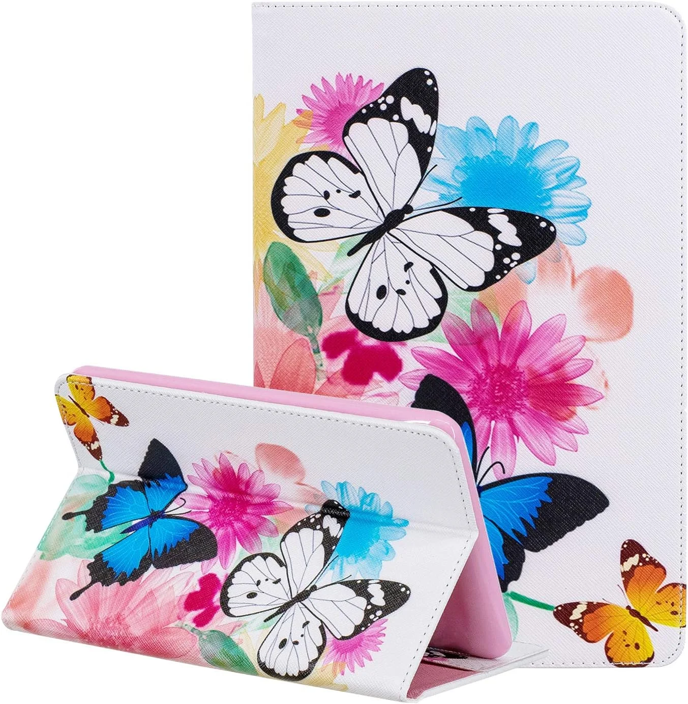 کیف چرمی LEMORRY برای Apple iPad Pro 12.9 (2018)، کیف پول تاشو، محافظ باریک، پایه مغناطیسی، پوشش نرم TPU برای تبلت iPad Pro 12.9 (2018)، طرح پروانه