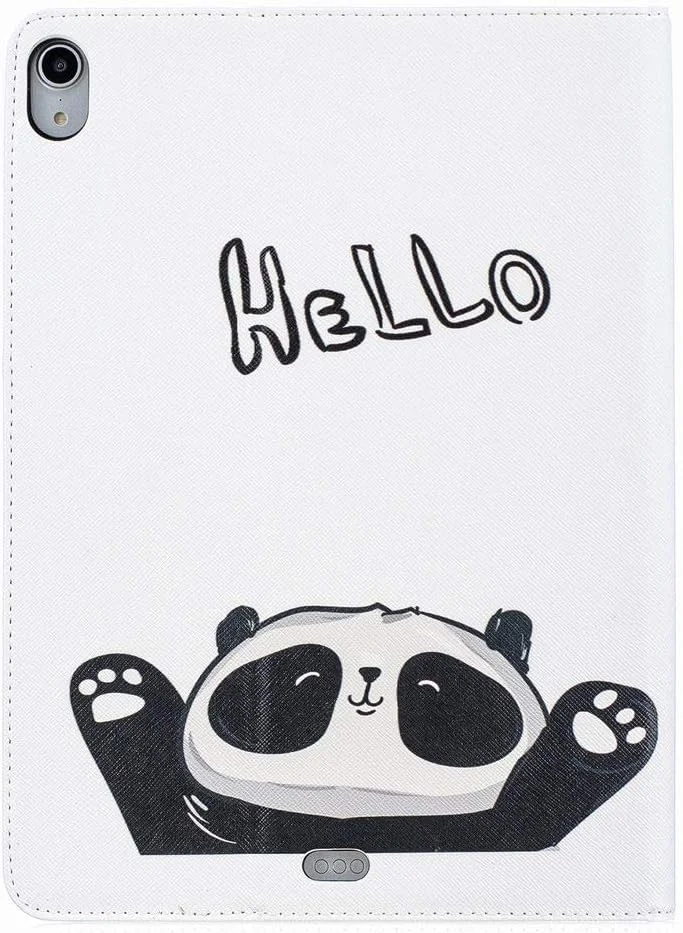 کیف چرمی LEMORRY برای آیپد پرو 11 اینچی، کیف پول تاشو، محافظ باریک، پایه مغناطیسی، روکش محافظ TPU نرم برای تبلت آیپد پرو 11 اینچی، طرح پاندا