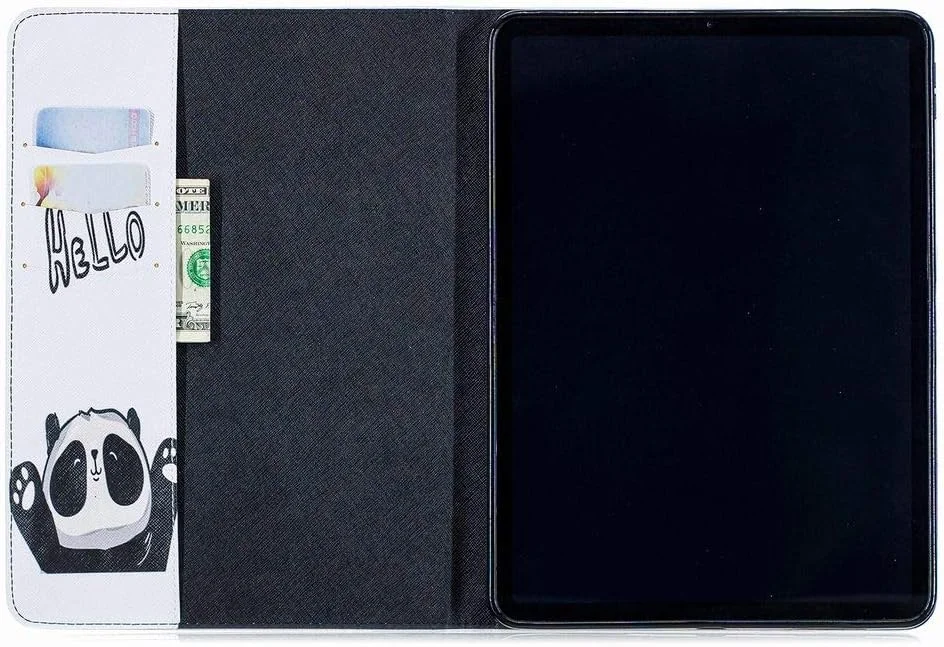 کیف چرمی LEMORRY برای آیپد پرو 11 اینچی، کیف پول تاشو، محافظ باریک، پایه مغناطیسی، روکش محافظ TPU نرم برای تبلت آیپد پرو 11 اینچی، طرح پاندا