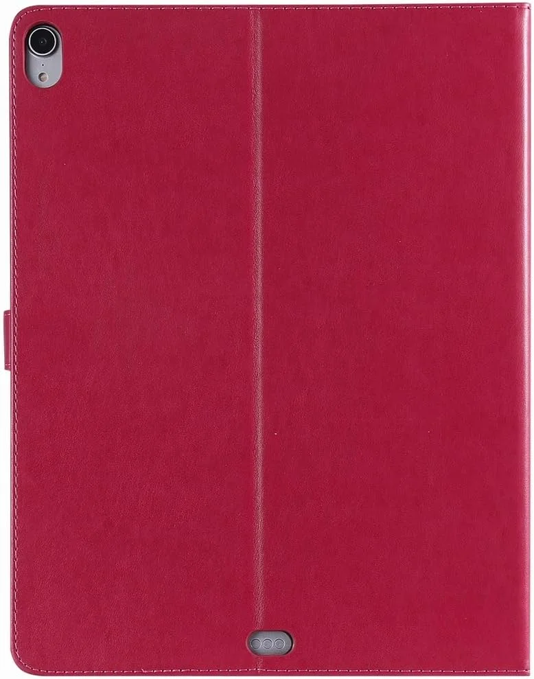 کاور چرمی LEMORRY برای آیپد پرو 11 اینچ 2018، کیف پول تاشو، باریک، بامپر، پایه مغناطیسی، جای کارت، کاور محافظ TPU نرم برای آیپد پرو 11 اینچ 2018، طرح درخت شانس (صورتی)