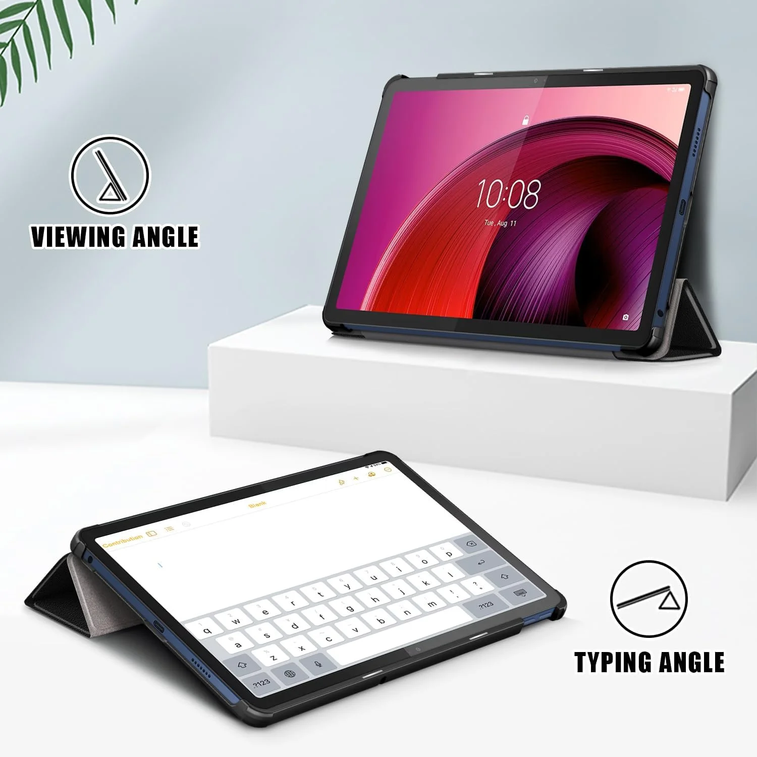 کاور تبلت MOTIM برای لنوو تب M9 5G، کاور تاشو فولیو چرمی PU فوق العاده نازک با قابلیت استند برای لنوو تب M9 5G آبی