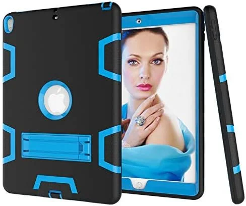 کاور محافظتی ضد ضربه و مقاوم با جنس رابر سخت برای آیپد پرو 9.7 اینچ اپل (مدل 2016) - مشکی/آبی