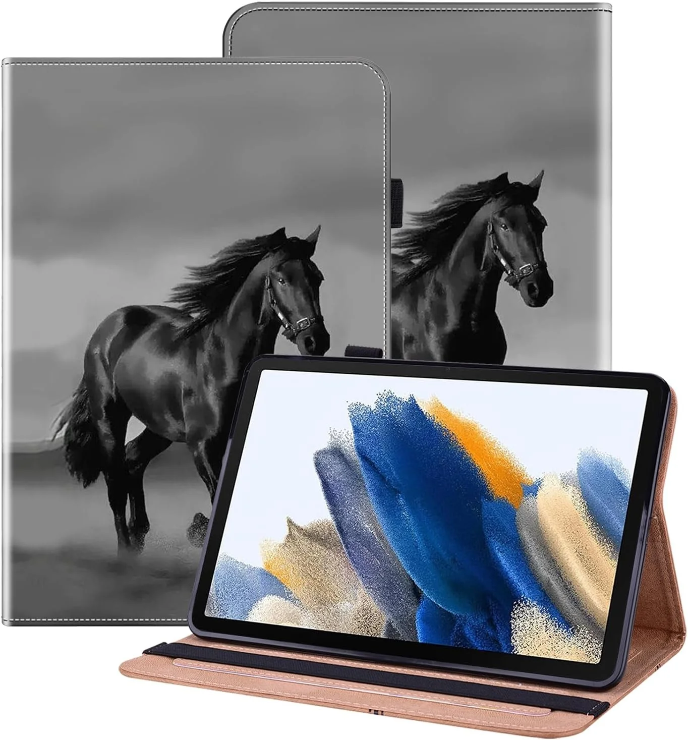کیف تبلت BOLELAW مناسب برای آیپد (A16) نسل 11 اینچی 11 اینچ 2025، آیپد نسل 10 اینچی 10.9 اینچ 2022 با [عملکرد استند] [جای کارت] [جای قلم] کیف تبلت چرمی PU مدل Folio Flip، اسب سیاه