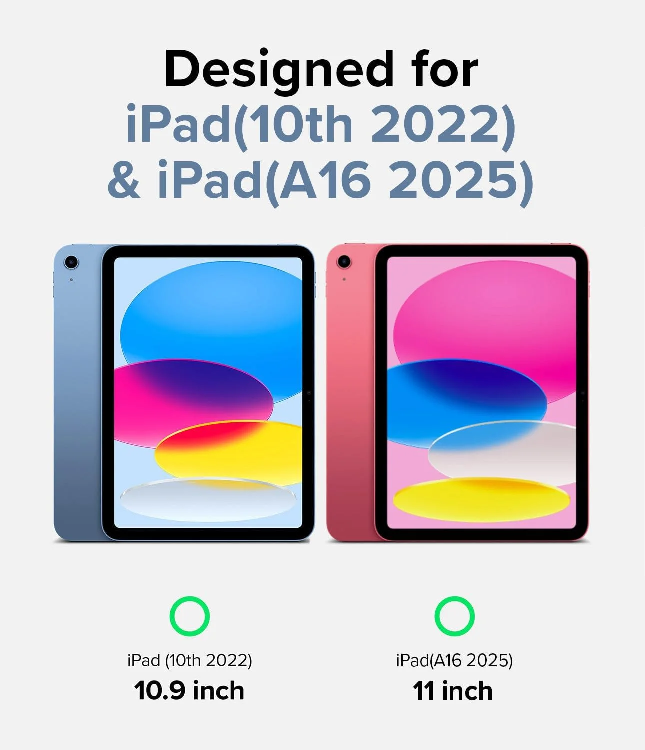 Ringke Fusion Compatible with iPad 11th Generation Case (A16, 2025) and iPad 10th Generation Cover (2022) Transparent Shockproof Back with Pencil Holder -Smoke Black