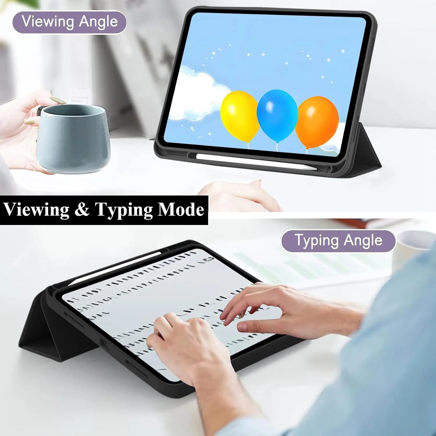 کیف A-BEAUTY سازگار با آیپد (A16) نسل 11/10 (2025/2022)، کاور TPU نرم ضد ضربه با نگهدارنده مداد، محافظ صفحه نمایش، پایه سه تایی، بیدار/خواب خودکار، مشکی کیف A-BEAUTY سازگار با آیپد (A16) نسل 11/10 (2025/2022)، کاور TPU نرم ضد ضربه با نگهدارنده مداد، محافظ صفحه نمایش، پایه سه تایی، بیدار/خواب خودکار، مشکی